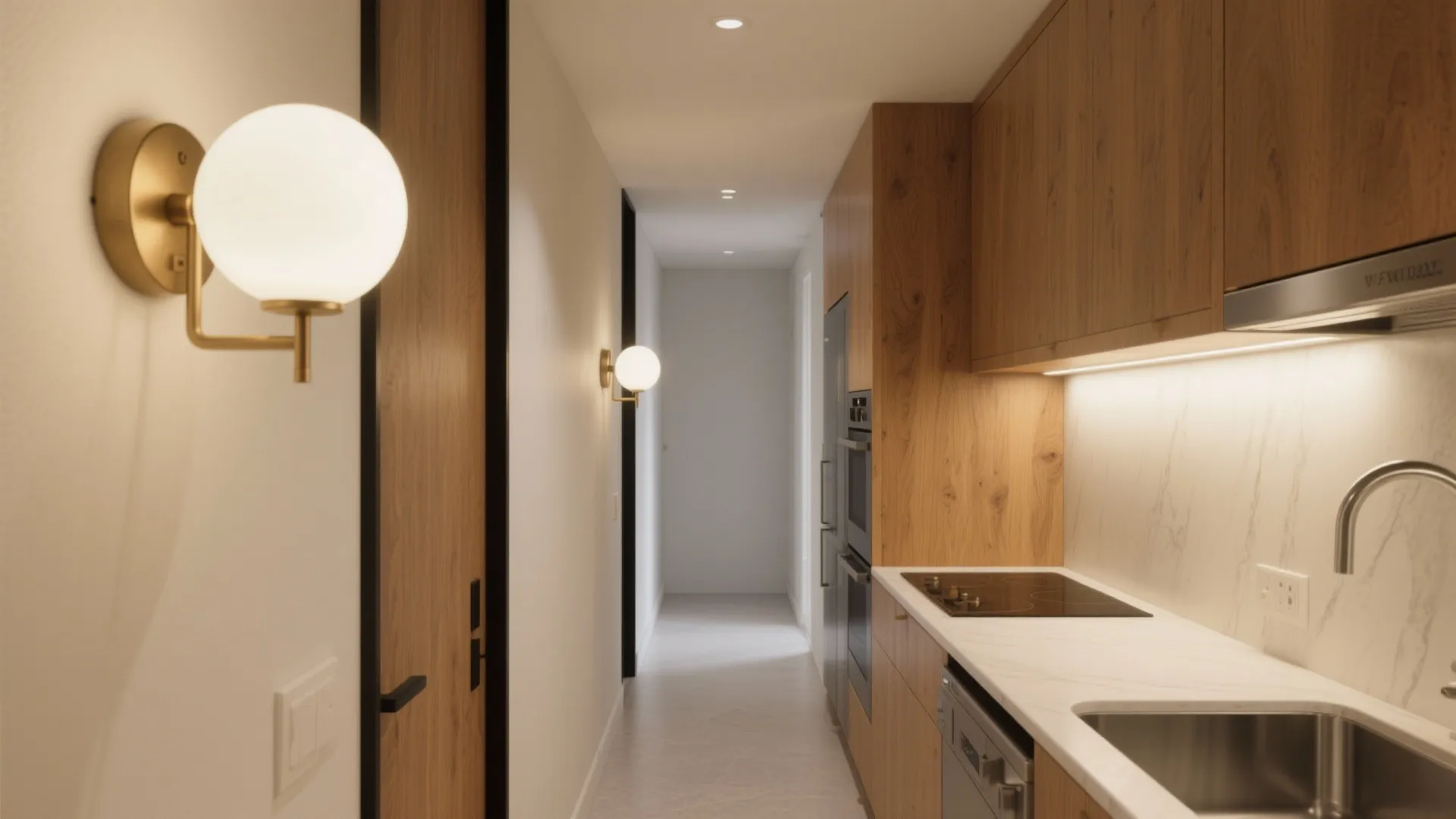 Warm globe lights to soften edges and brighten corners