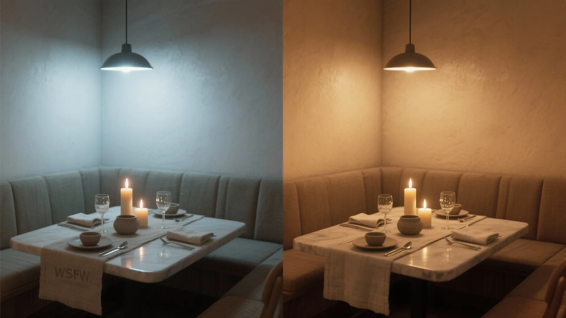 Warm Glow: Candlelight and Low-Glare Lighting