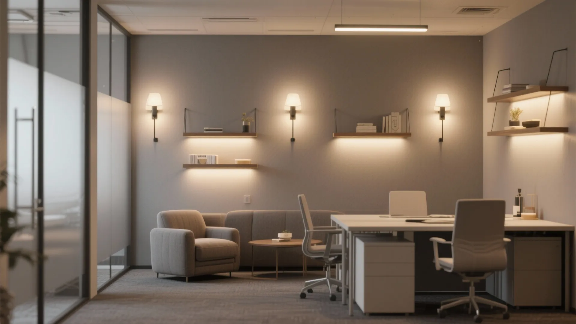 9. Warm Gray and Ambient Lighting