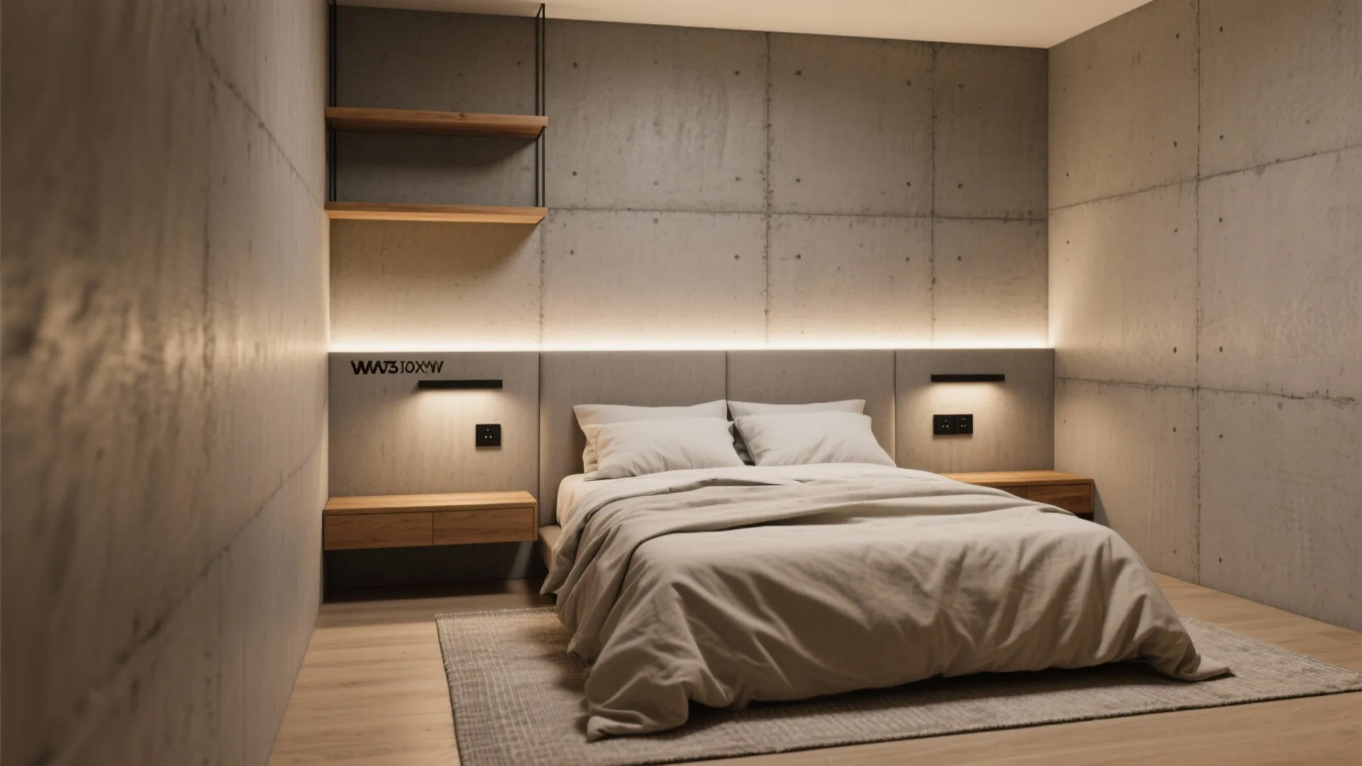 Warm Gray Palette: Layering Concrete with Wood and Light