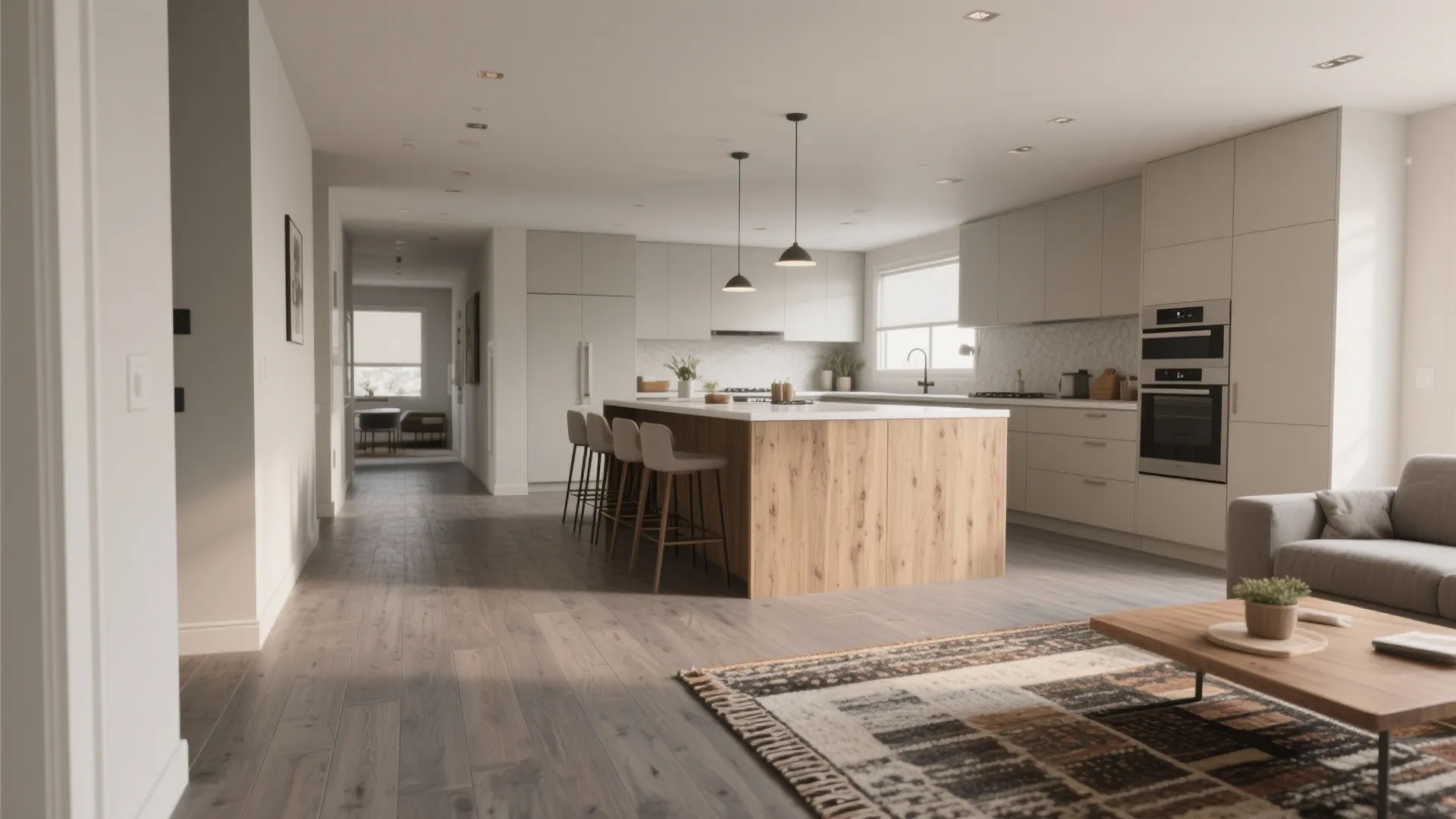 3. Warm Gray Engineered Hardwood