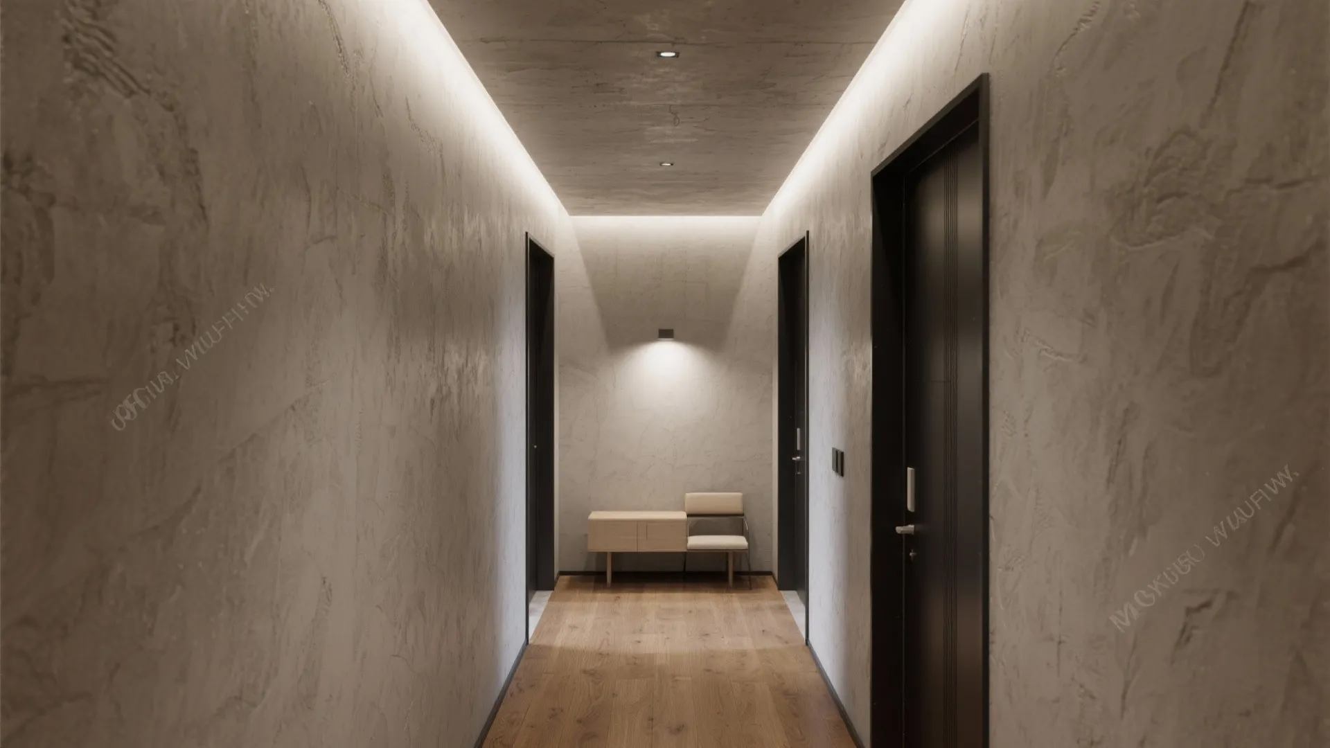 Textured Skim Coat with Warm Gray Tint