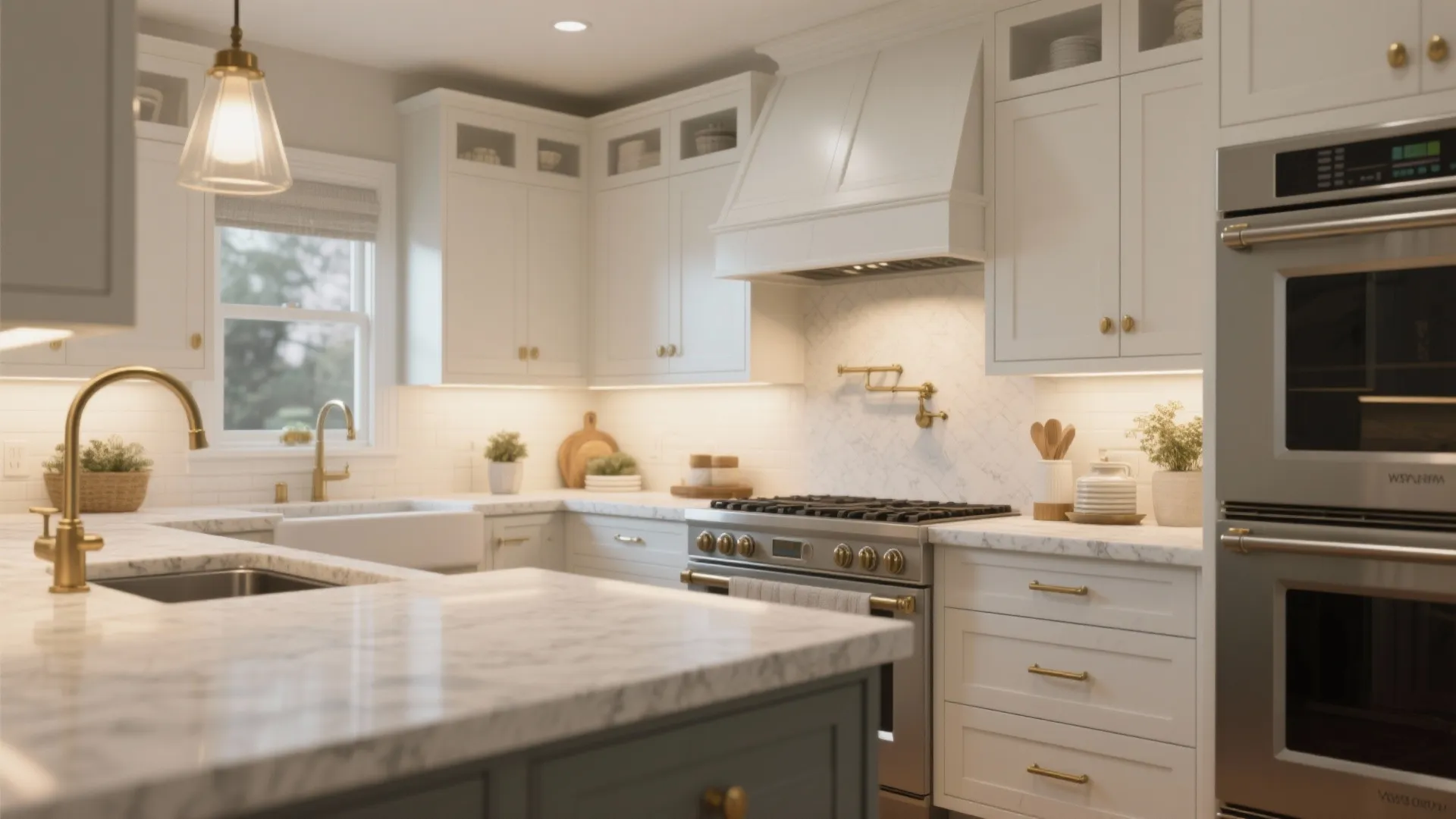 5. Warm White with Gray Undertone (Best for transitional styles)