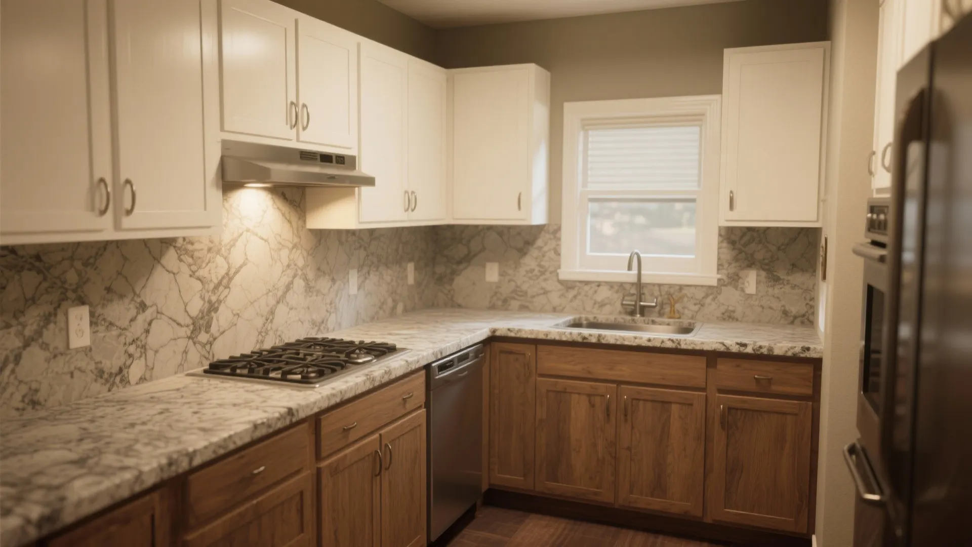 2. Warm Greige Granite to Add Depth Without Darkening