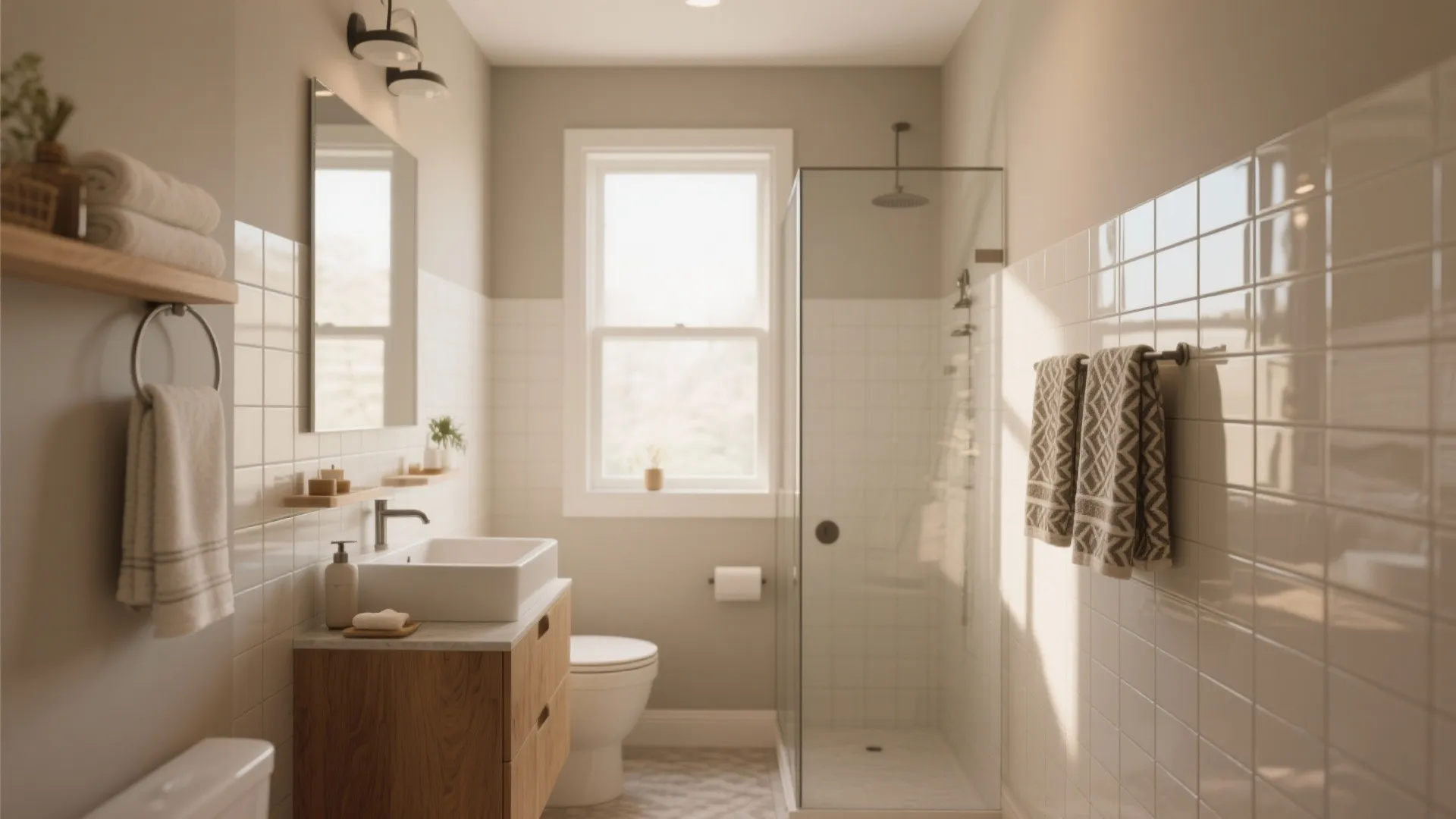 2. Use warm neutrals to keep it airy