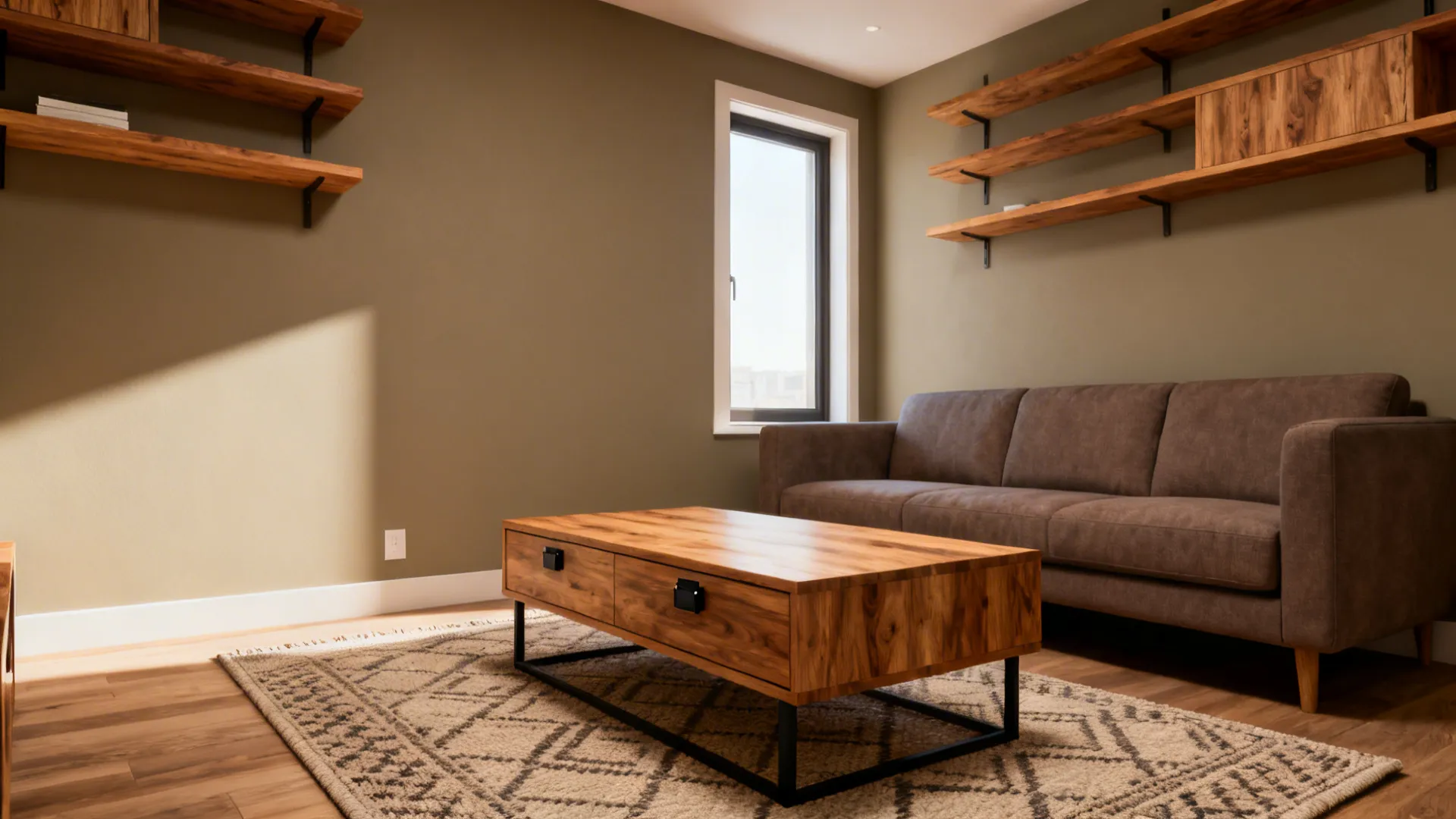 1. Warm Greige with Wood Accents