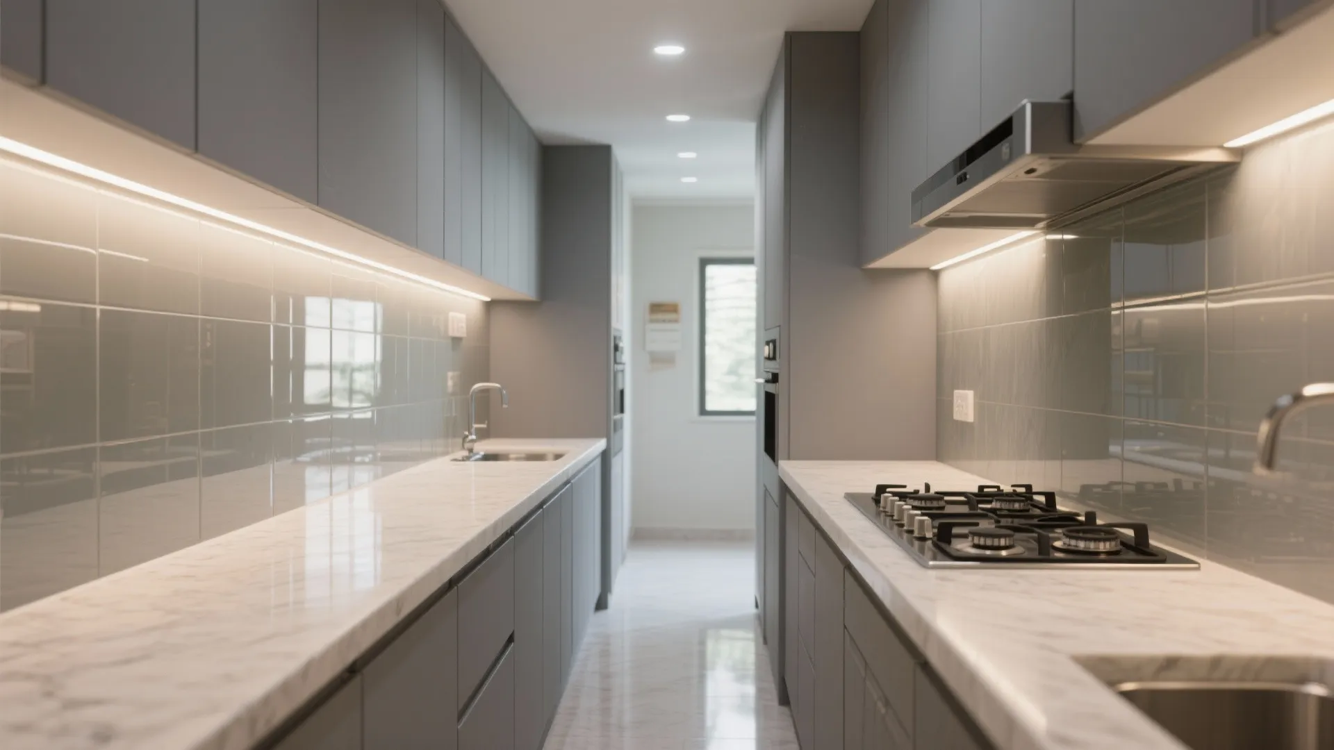 Glass Backsplash for Light and Easy Cleaning