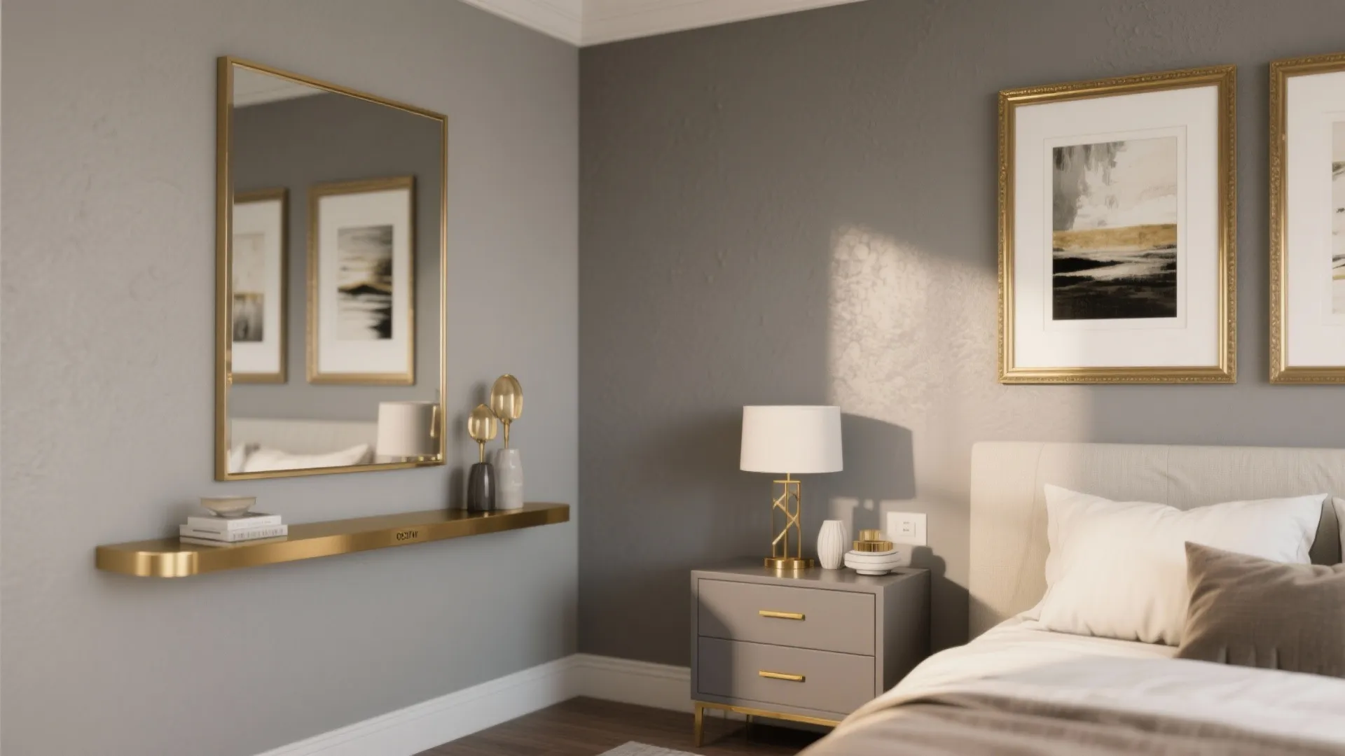 1. Start with a warm grey base and layer metallics