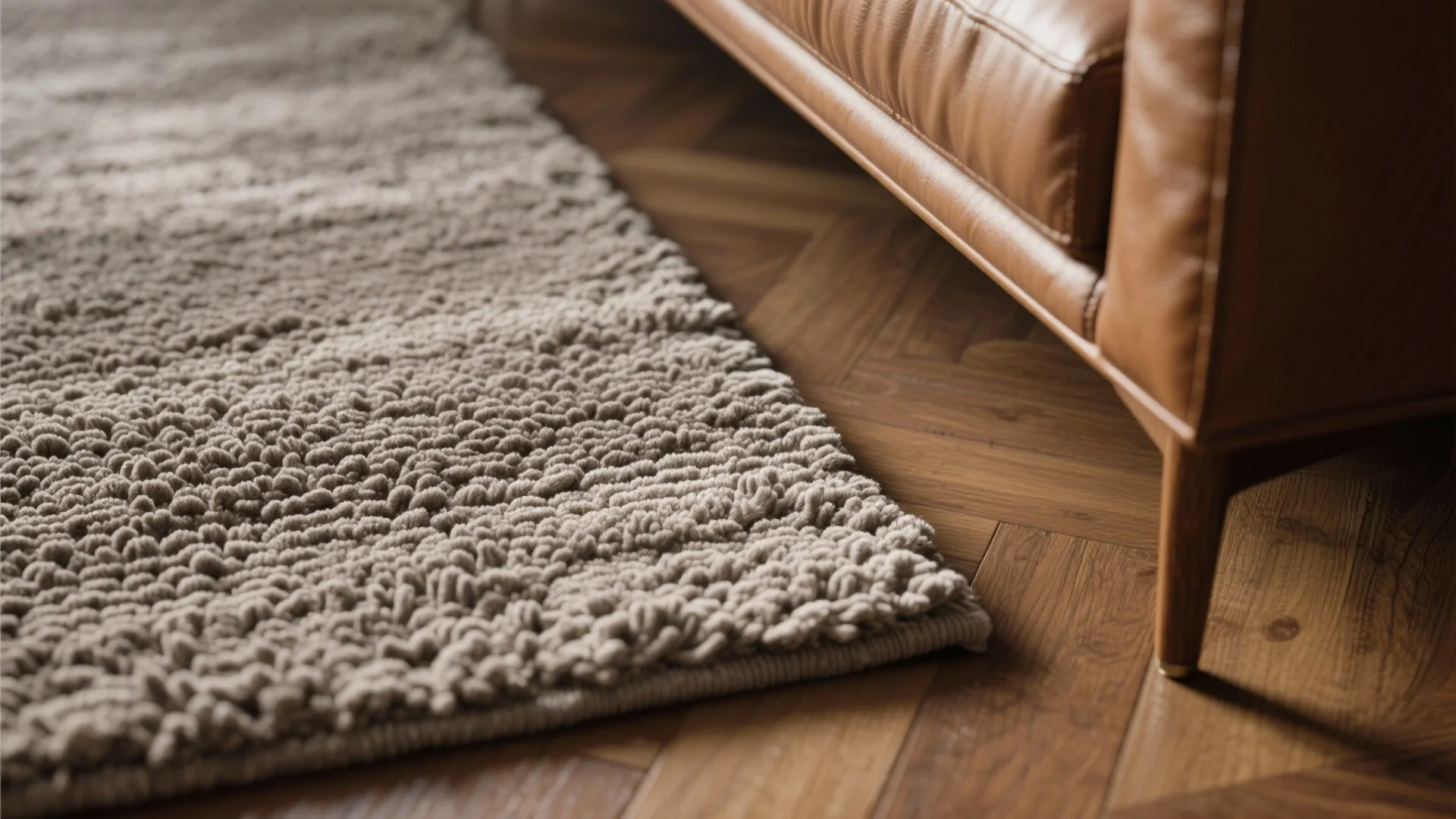 2. Warm Grey with Texture for Cozy Balance