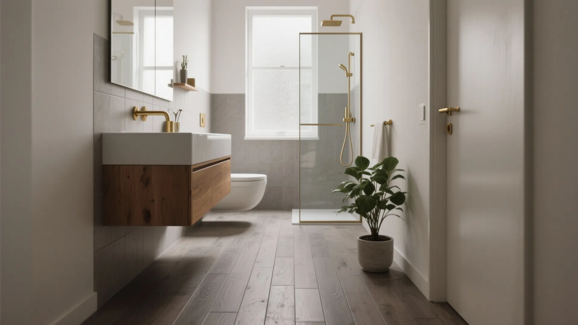 5 Grey Floor Bathroom Ideas: Small bathroom design tips with grey flooring — 5 practical inspirations