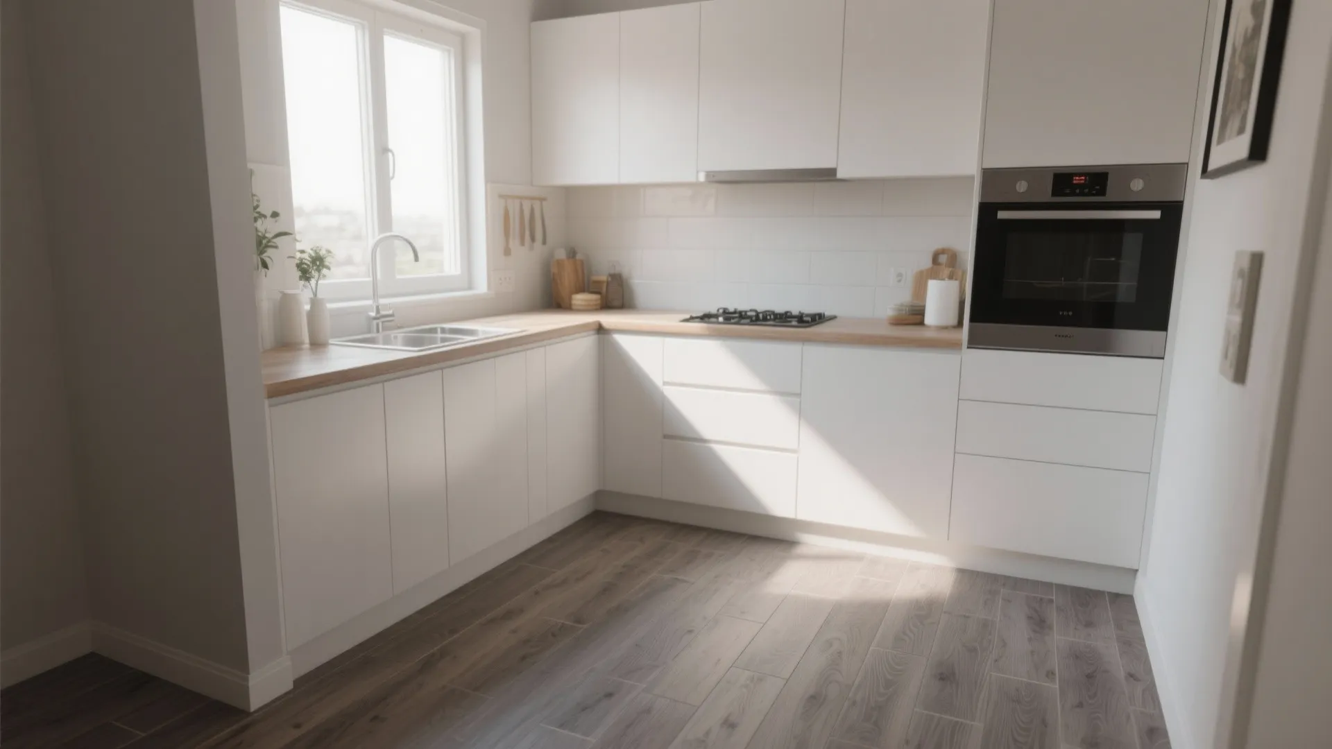 1. Warm Grey Wood-Look Tiles