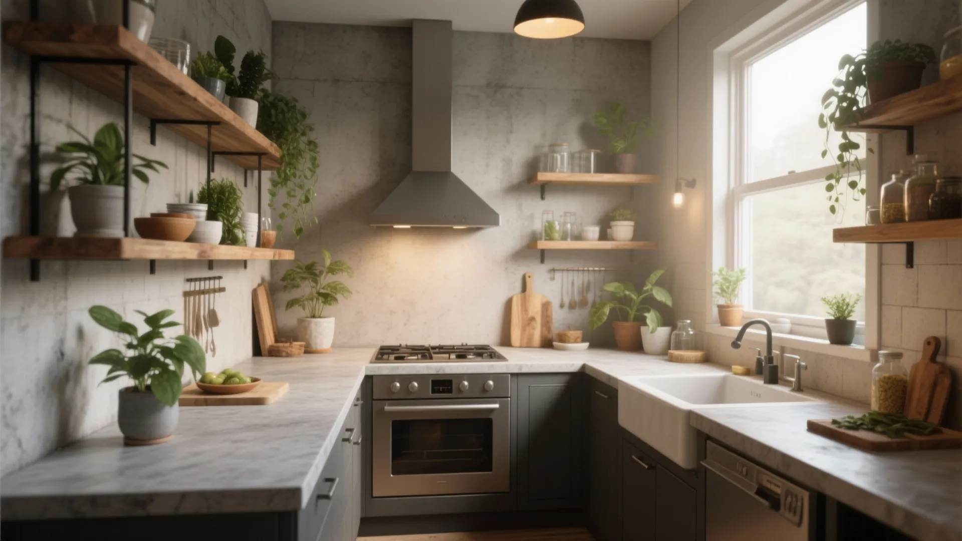 10 Concrete Kitchen Countertop Ideas: Small Kitchen? Big Style – 10 Ways to Rock Concrete Countertops