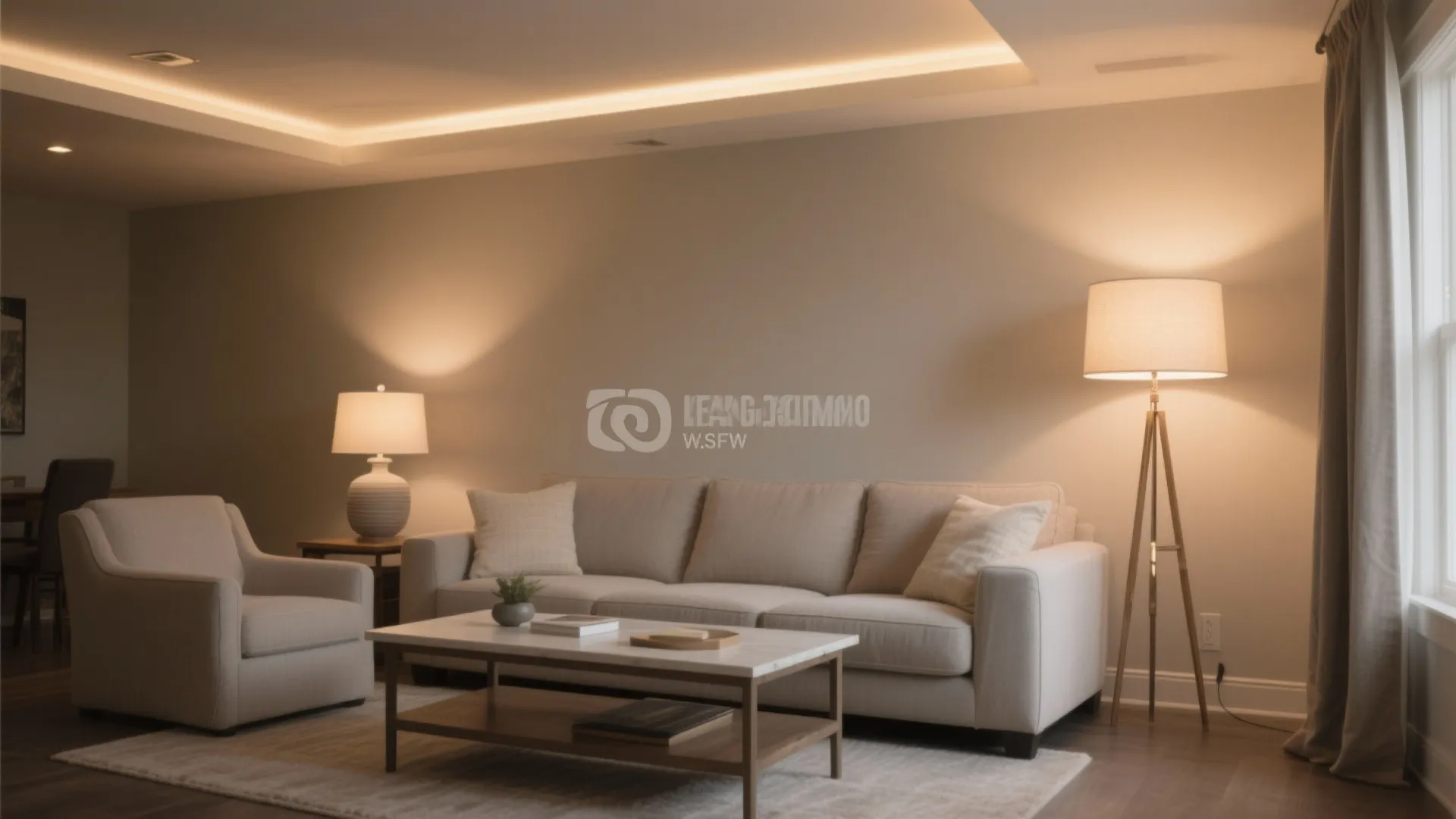 8. Layered Lighting with Warm Bulbs