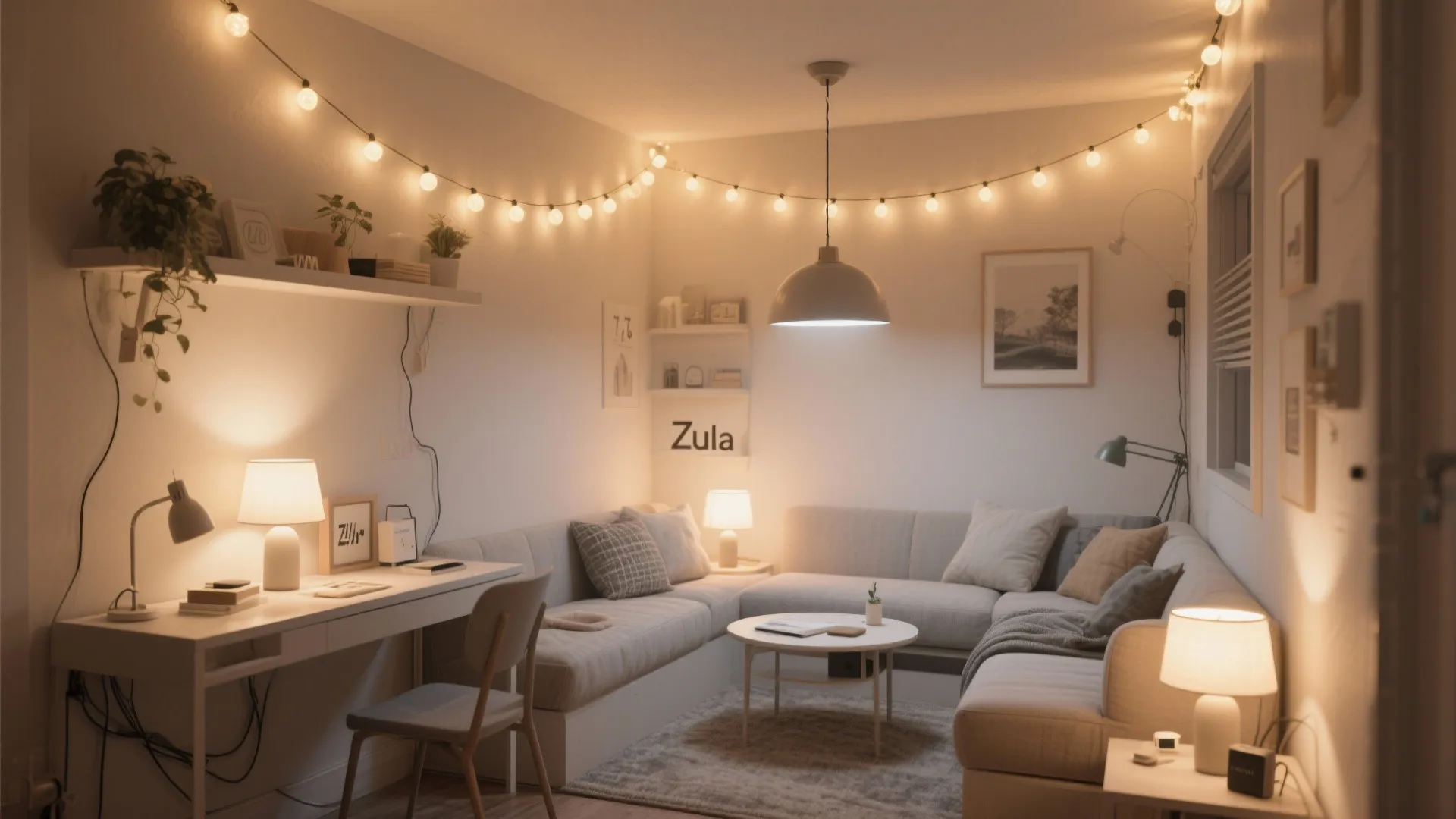 Ambient Layered Lighting (Warm, Dimmable, Cord-Smart)