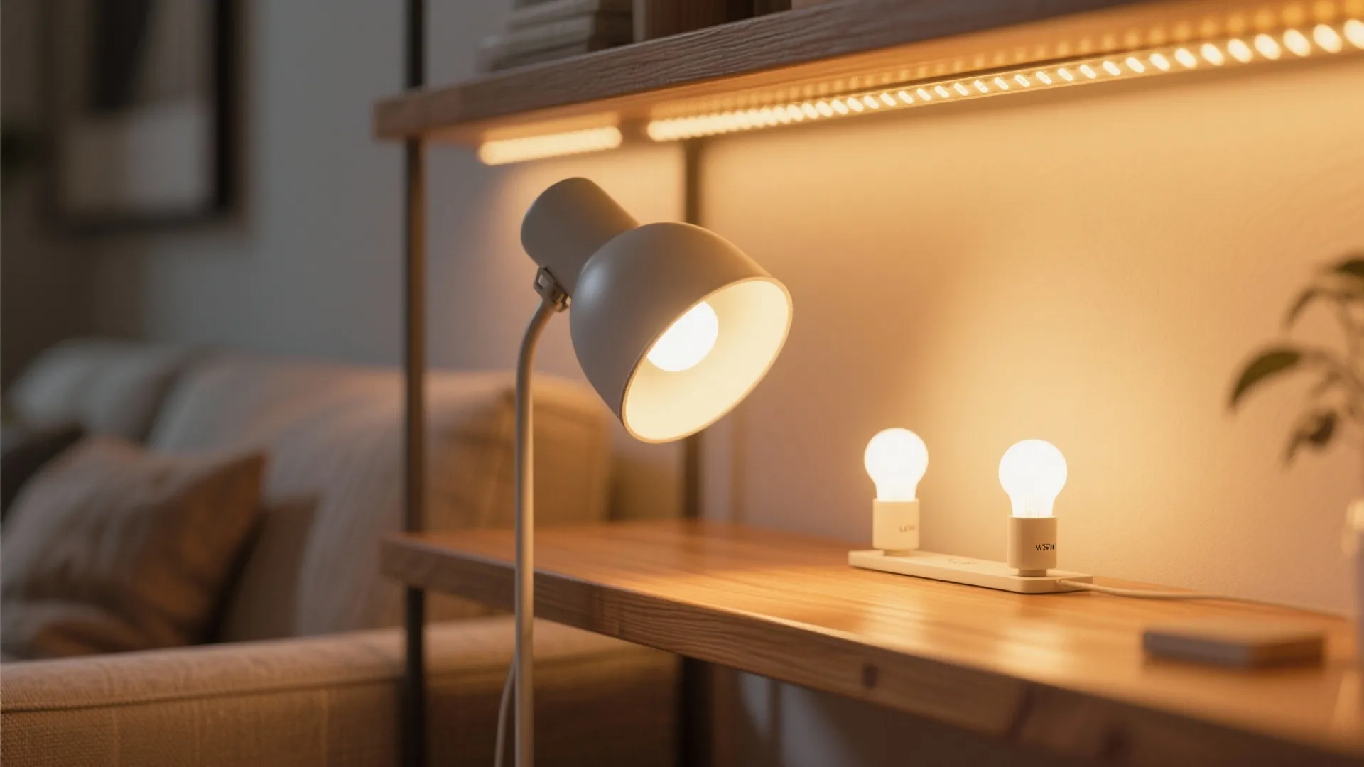 2. Warm-color LEDs to create coziness