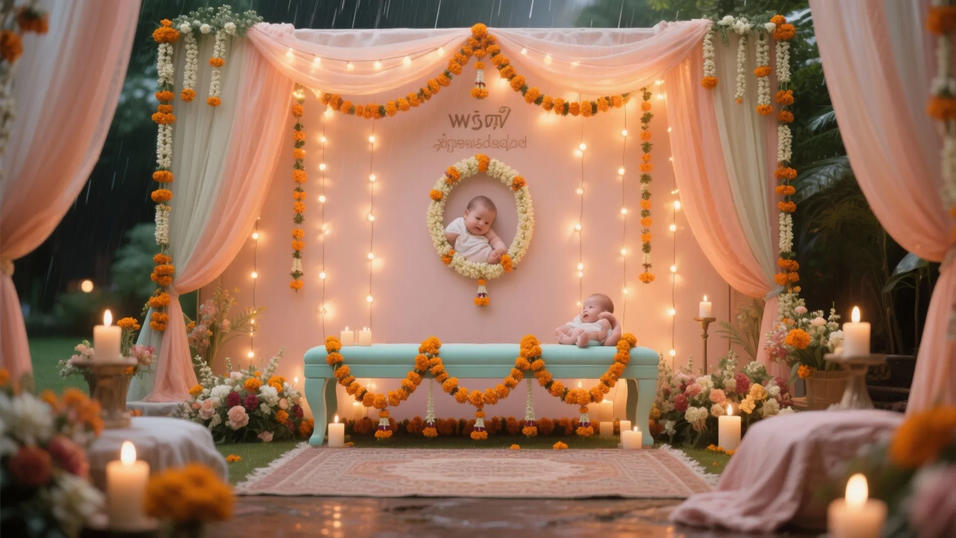 Lighting & Florals: Warm LEDs, Mogra, and Monsoon Backup