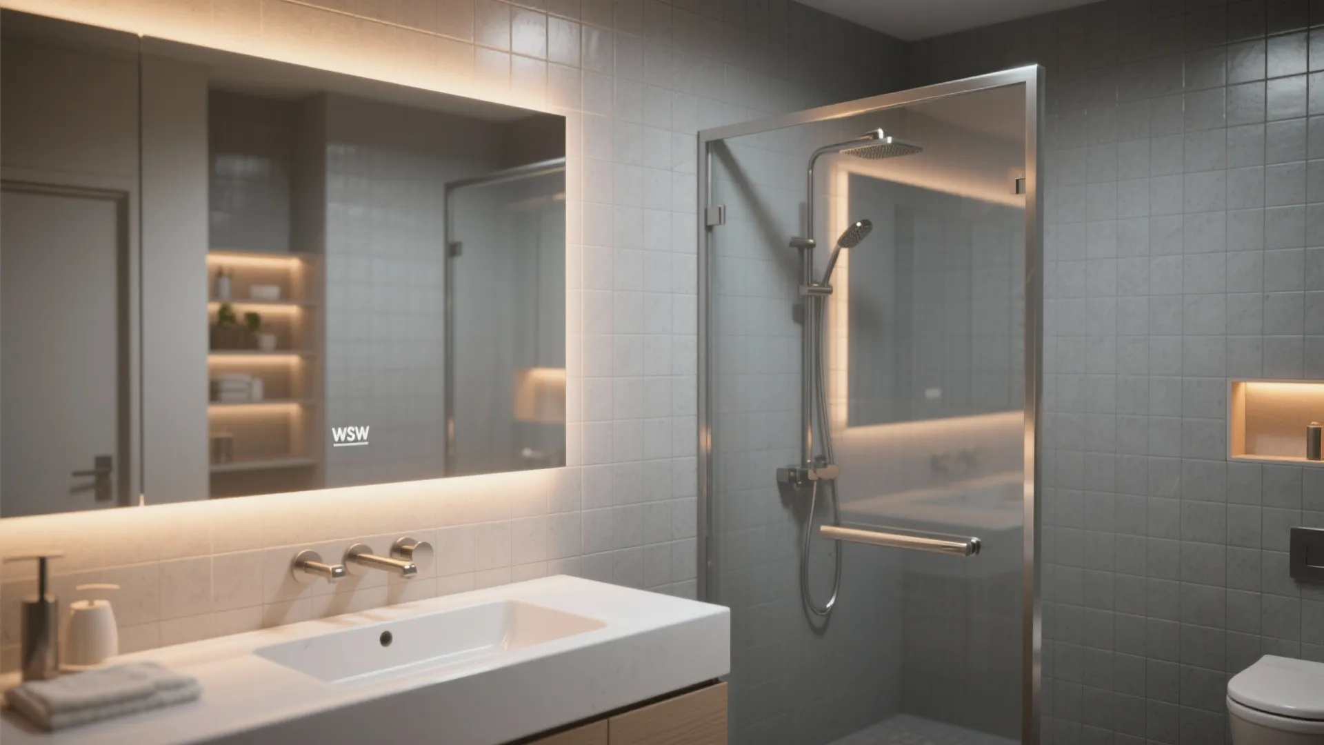Color & Light Strategy: Darker Grout, Warm LEDs, and Glass Panels