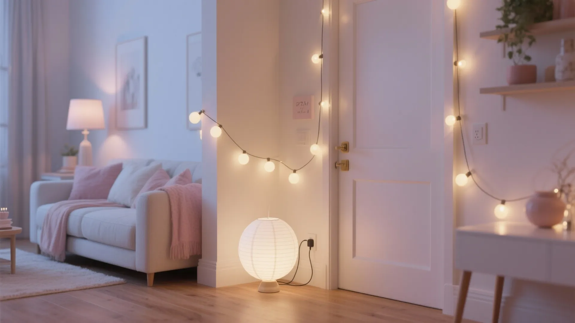 Cozy Lighting Layer: Warm LEDs, Paper Lanterns, and Night-Mode Glow