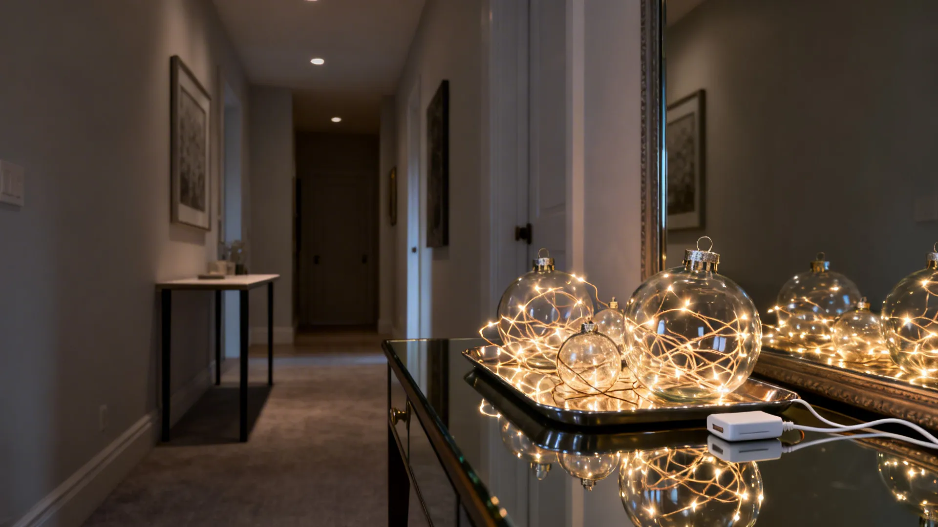 2. Warm Light & Reflective Accents