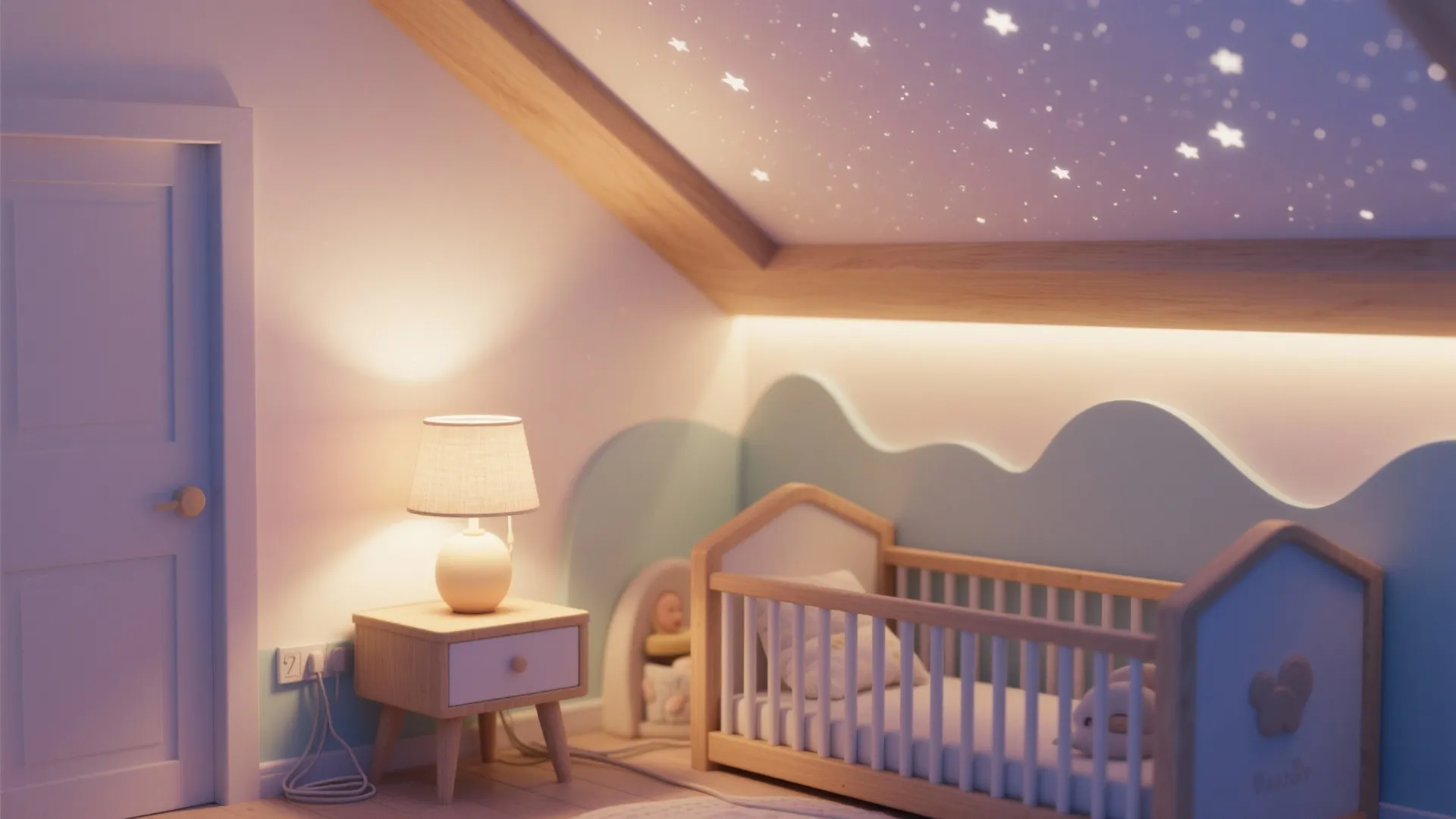 Lighting & Shadow Play: Starry Ceiling and Warm Glow