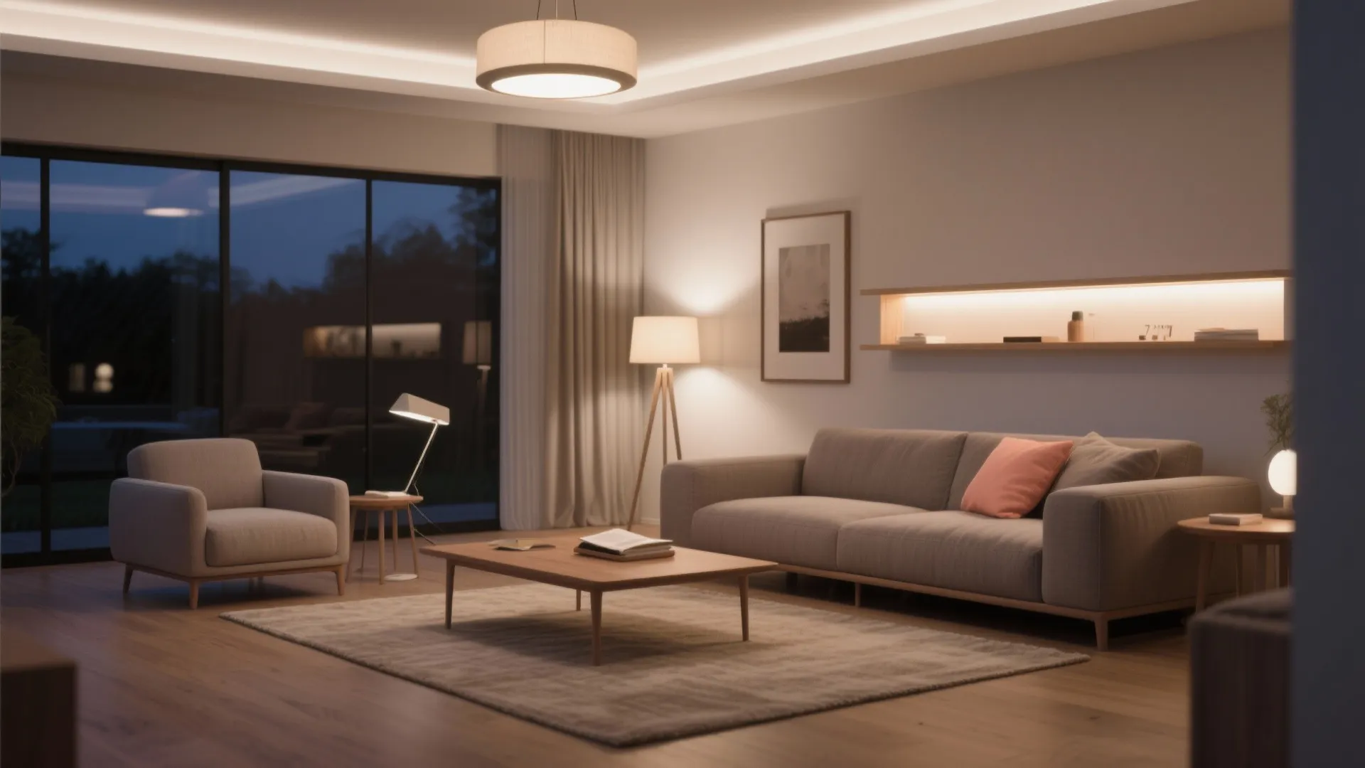 Idea 2: Layered lighting with warm-white harmony