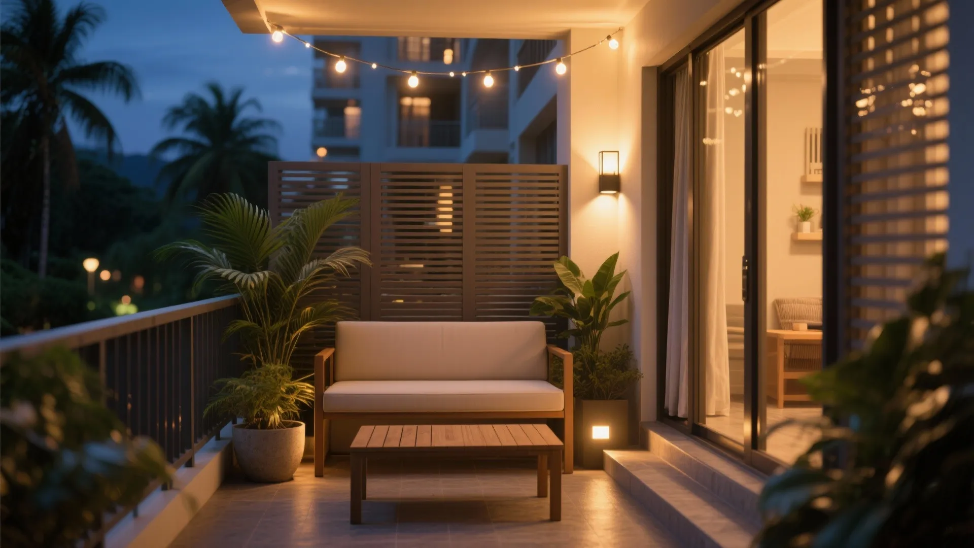 Warm Lighting and Breezy Privacy