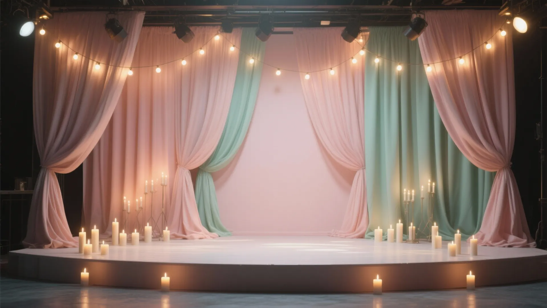 Gentle Lighting: Strings, Uplights, LED Candles