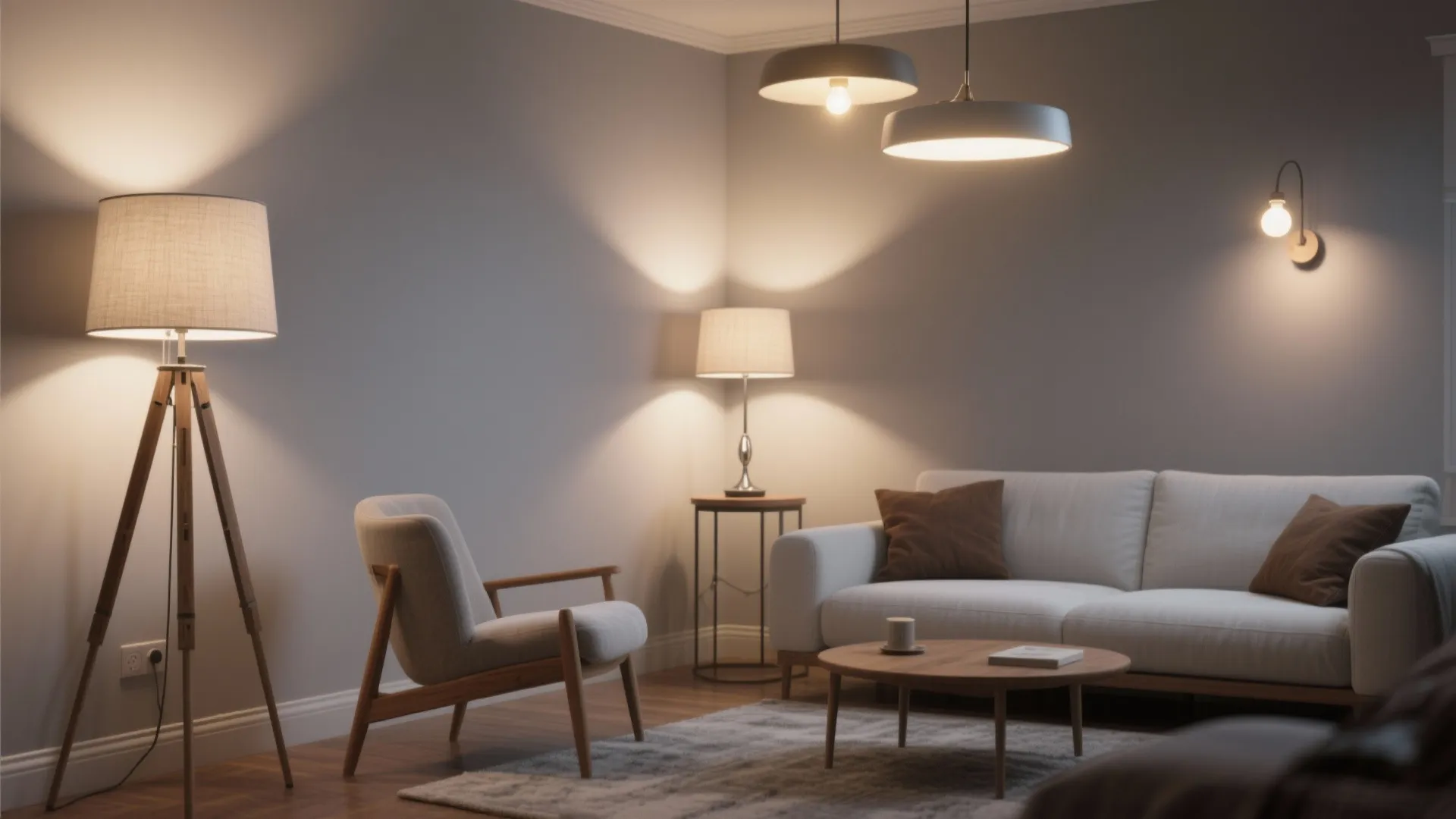 Warm Lighting at 2700K–3000K with Dimmers