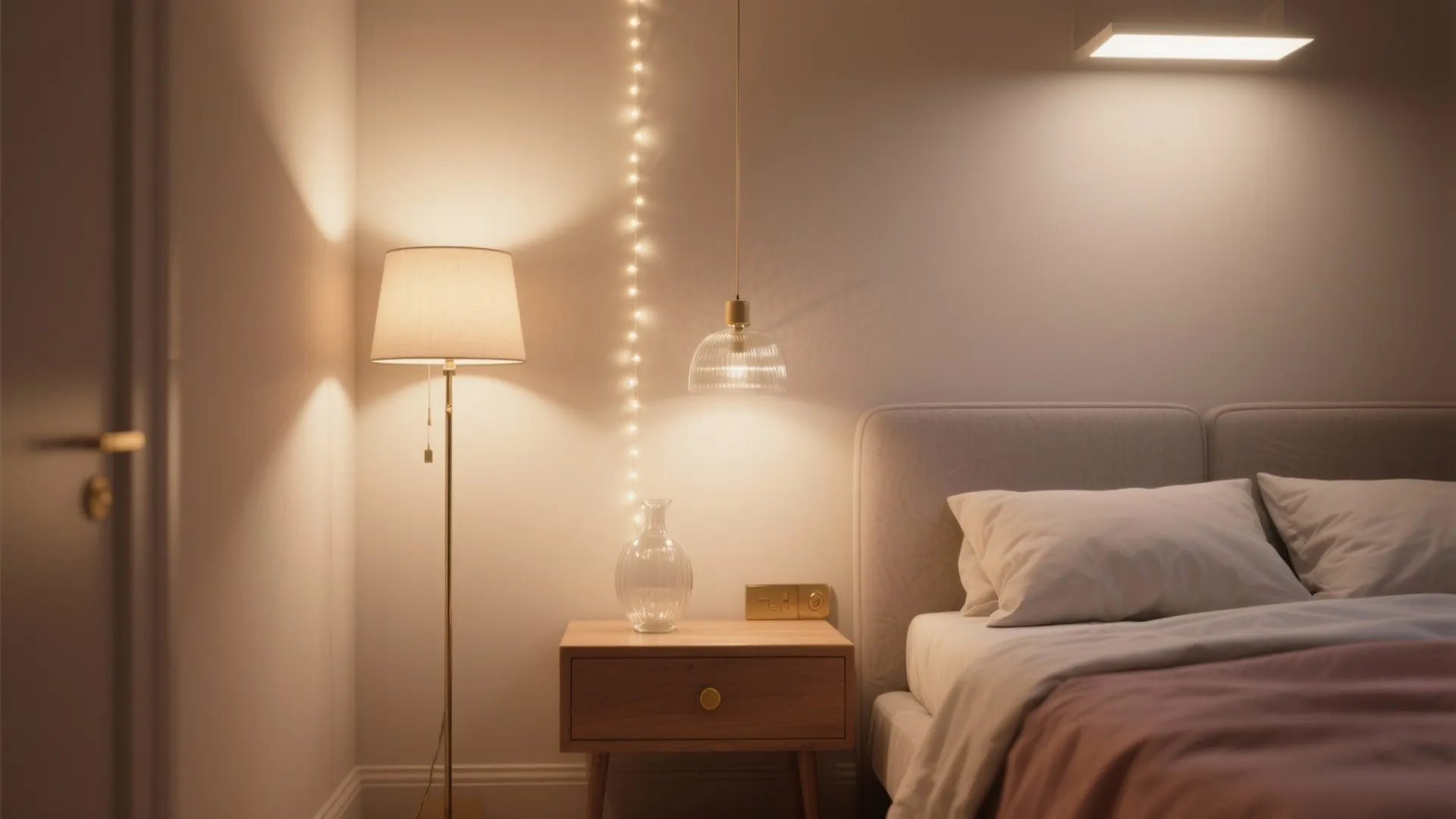 Layered Warm Lighting (The Instant Mood Setter)