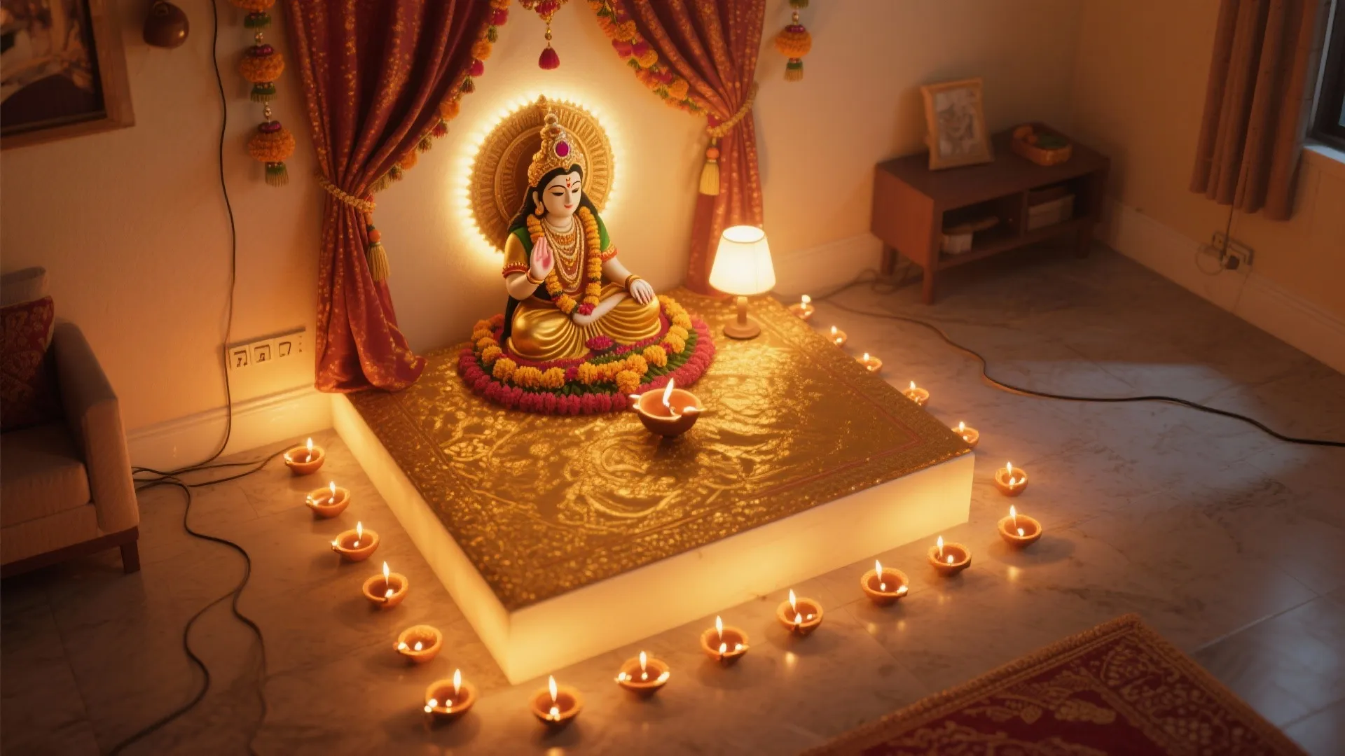 Warm Lighting Grammar: Diyas, Tea Lights, and Accent Lamps