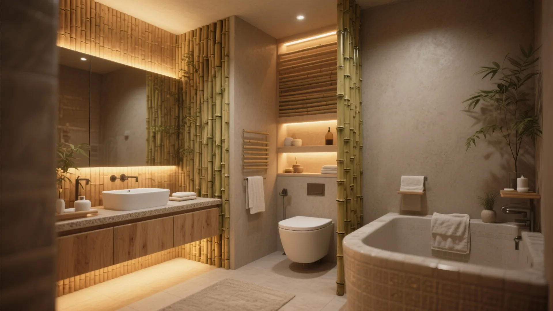 Warm Lighting and Natural Textures