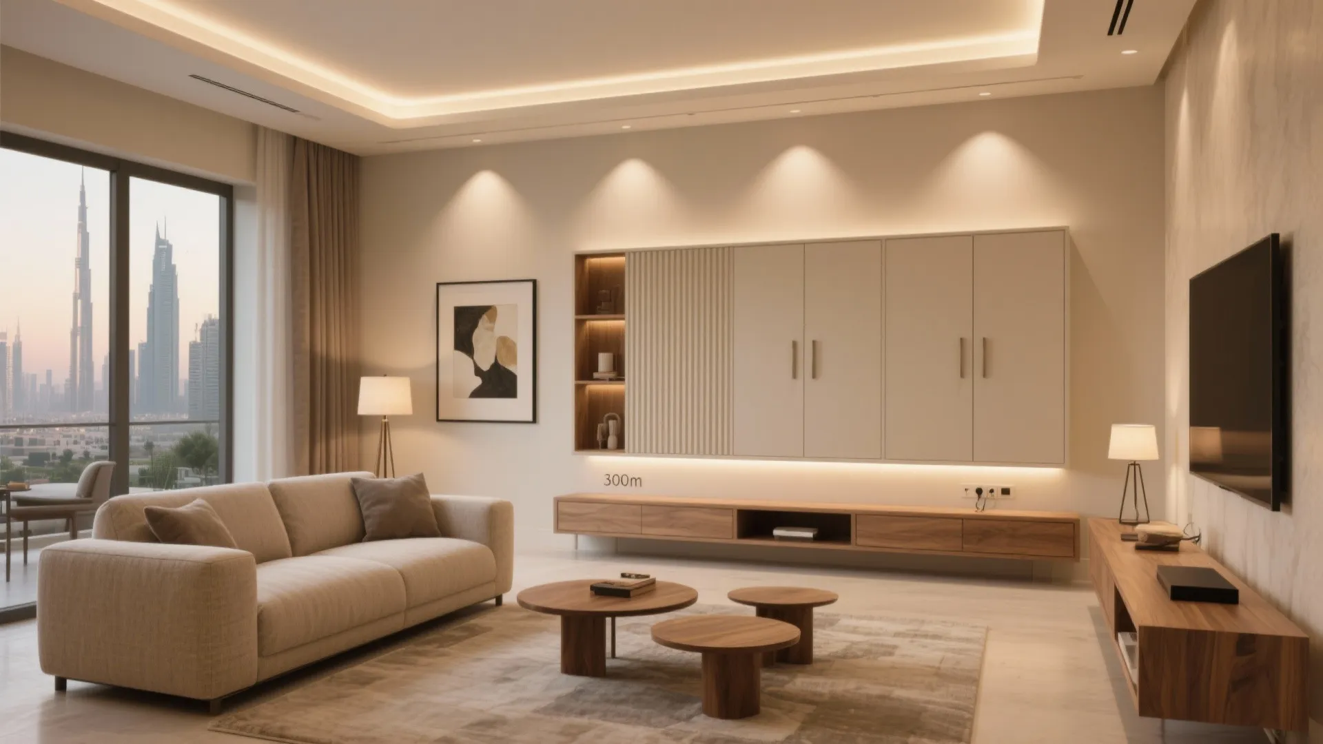 A Calm Warm‑Minimal Living Room With Hidden Storage