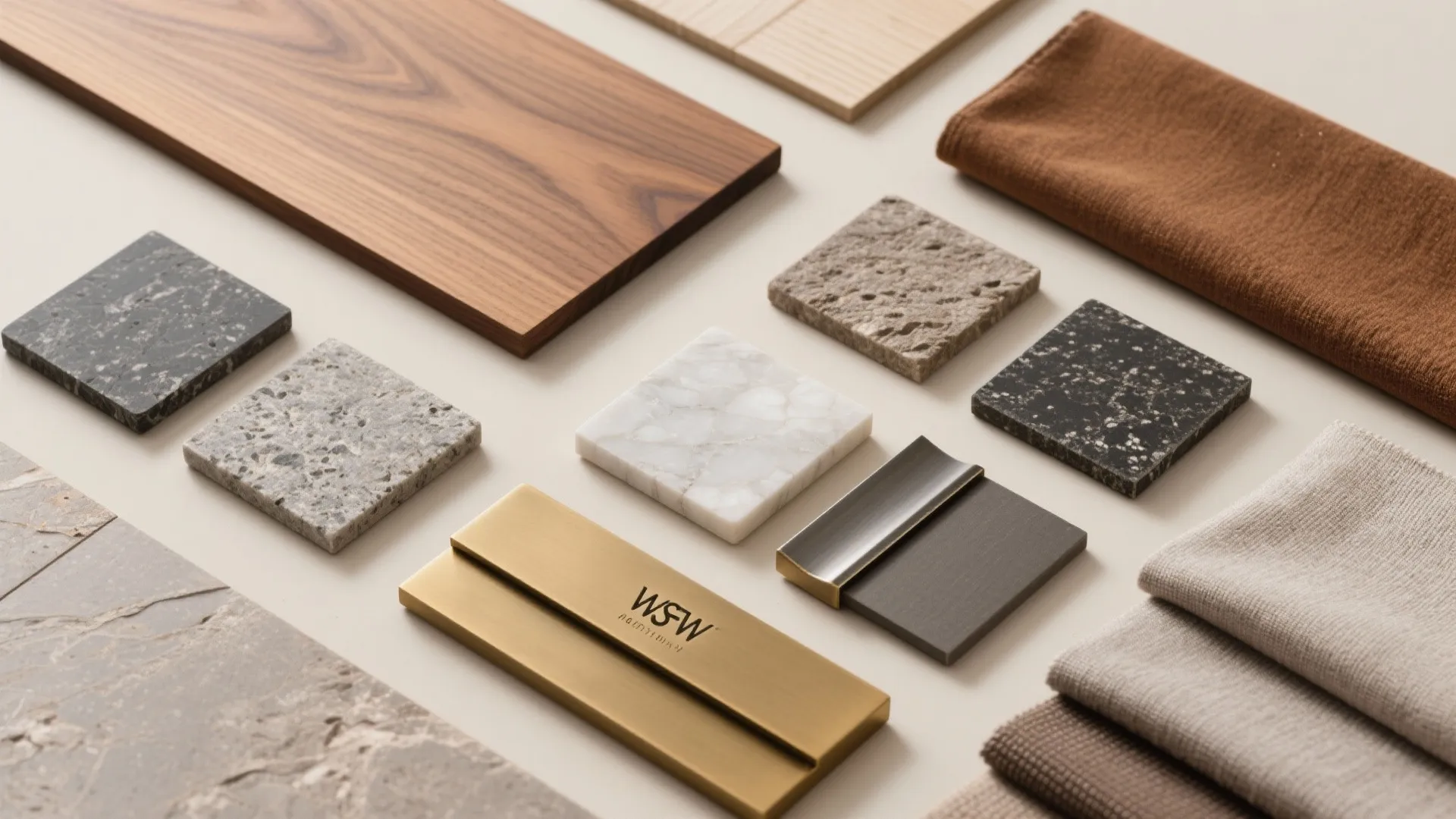 5) Warm-luxe materials: wood, stone, and subtle metallics