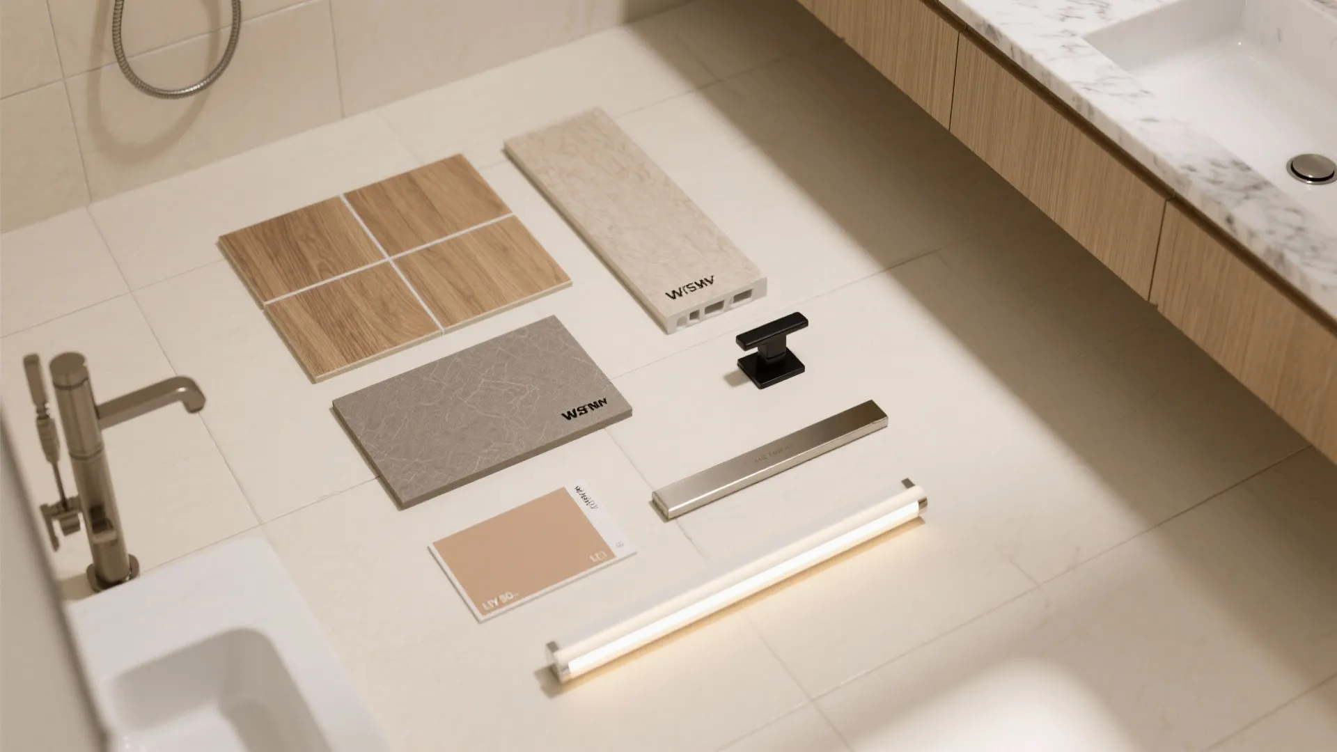 Warm Neutrals with Stone and Wood Accents