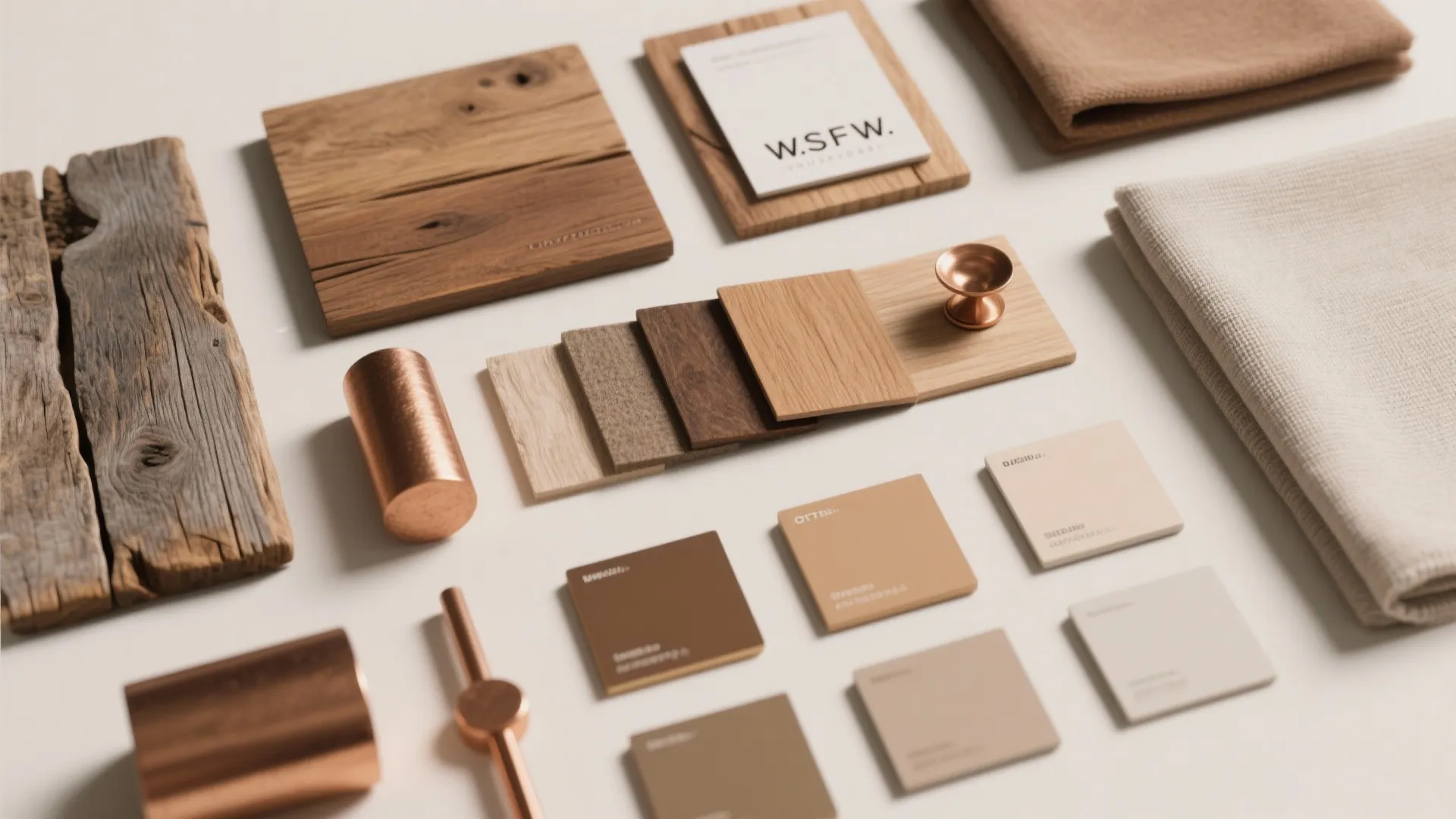 Natural and warm material palette