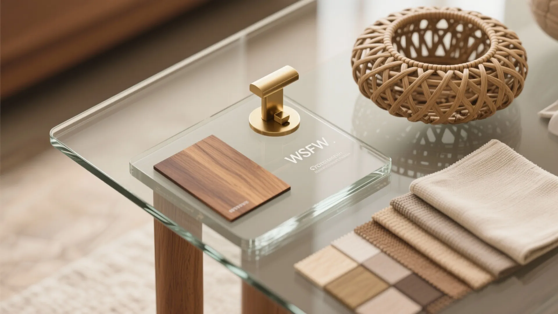 4. Balance glass with warm materials