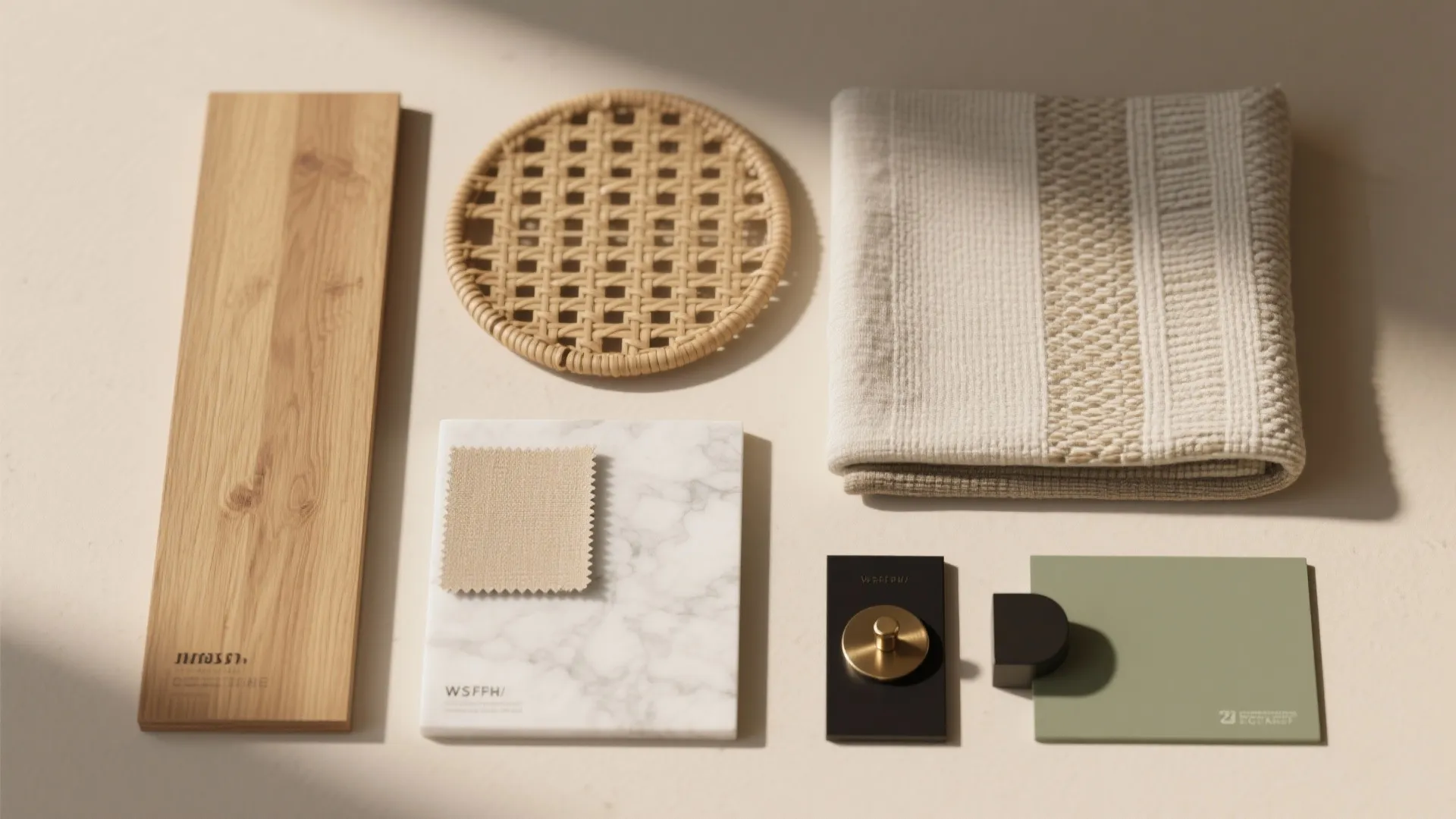4) Natural warmth: wood, woven textures, and matte metals