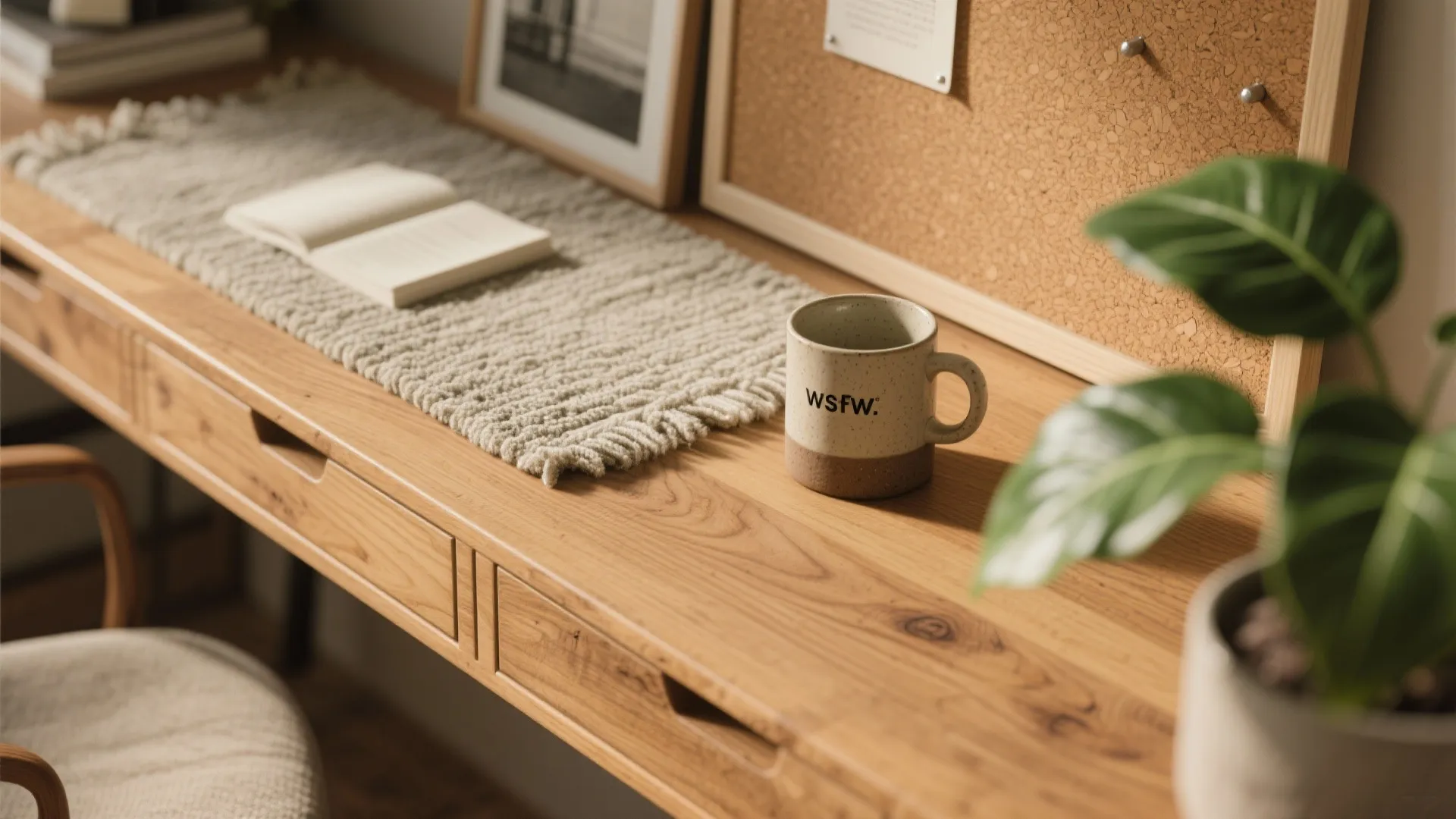 Warm materials and biophilic touches