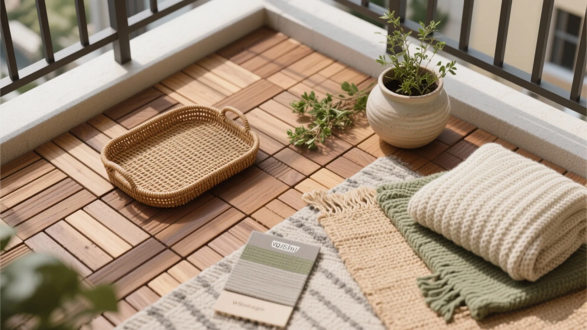 Warm materials and layered textures