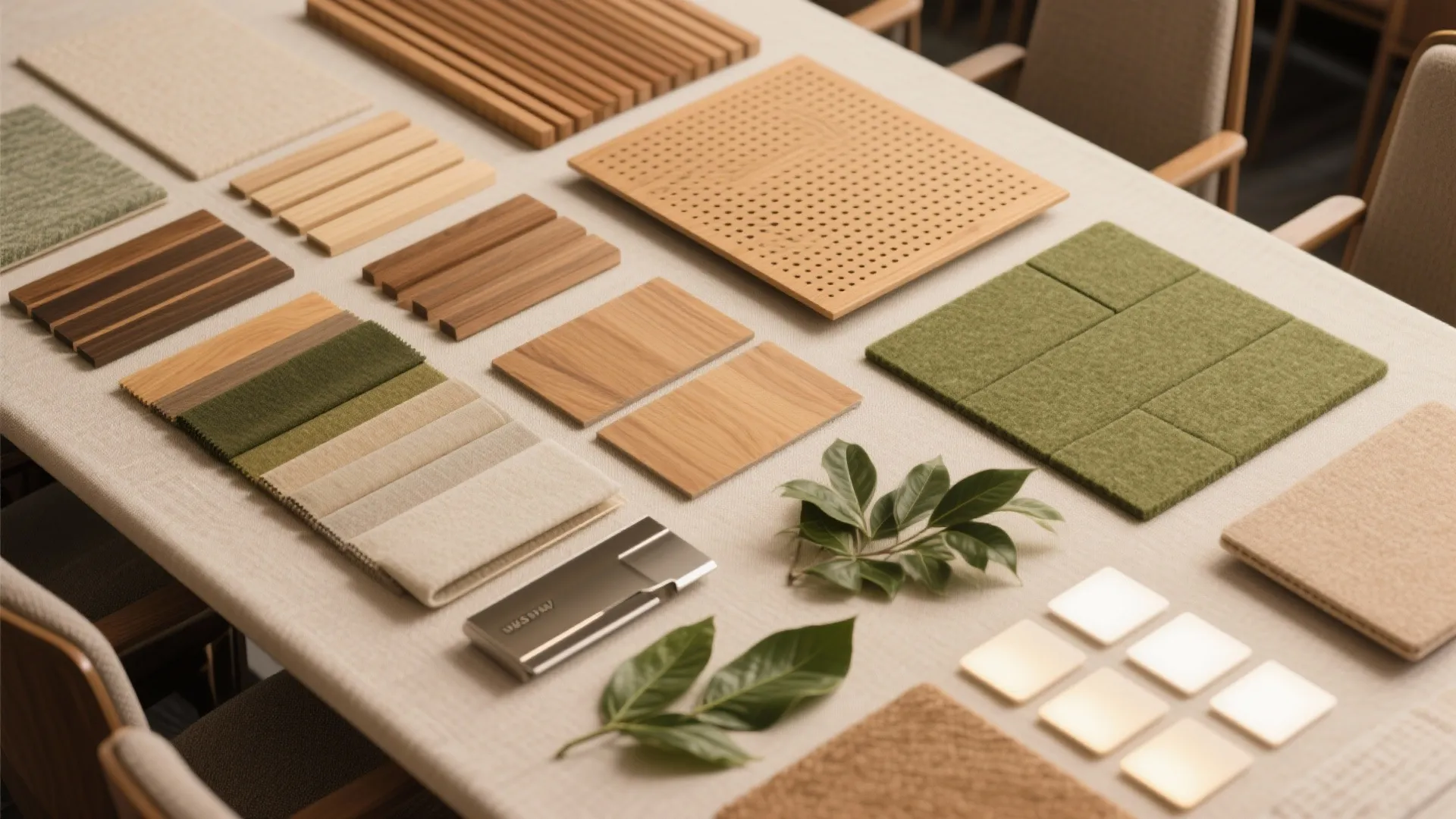 Warm Material Palettes with Biophilic Touches