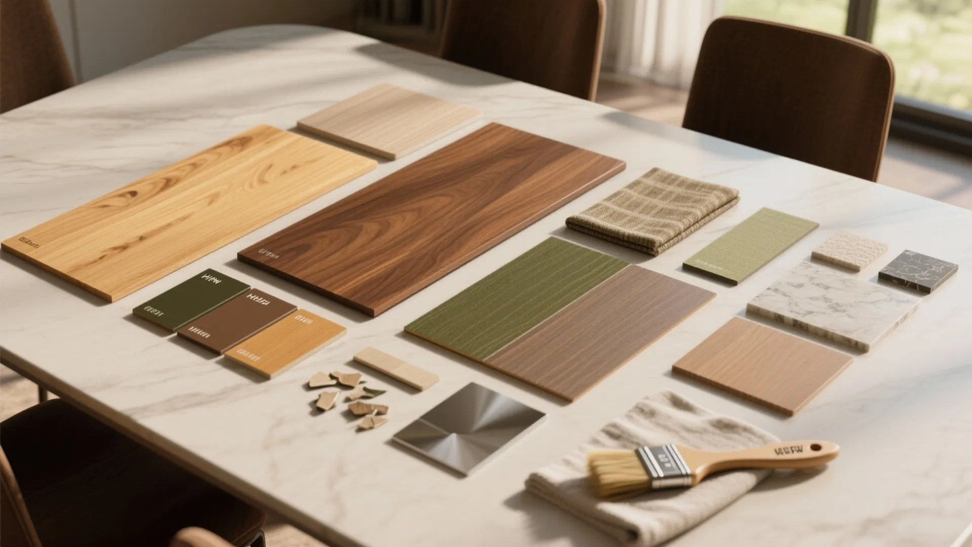 Material Palette: Warm Wood Tones + Durable Finishes