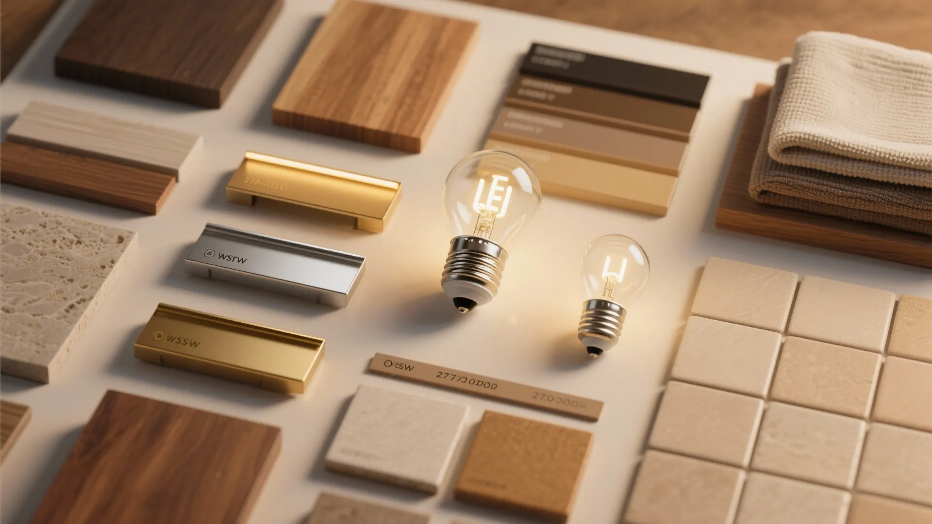 5. Use warm color temperature and layered finishes to enlarge the space