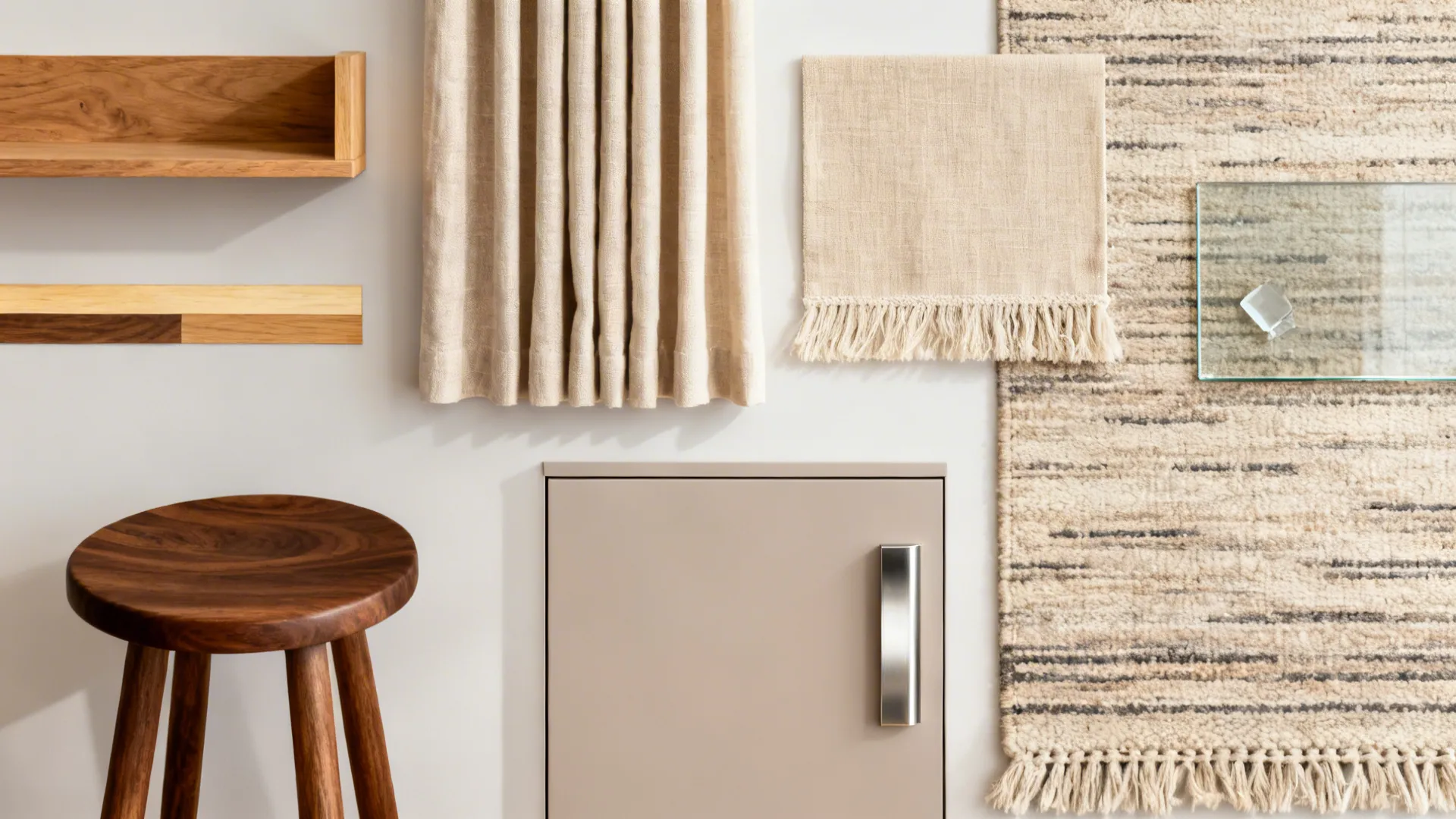 Idea 5: Soft Materials and Wood Tones for Warmth