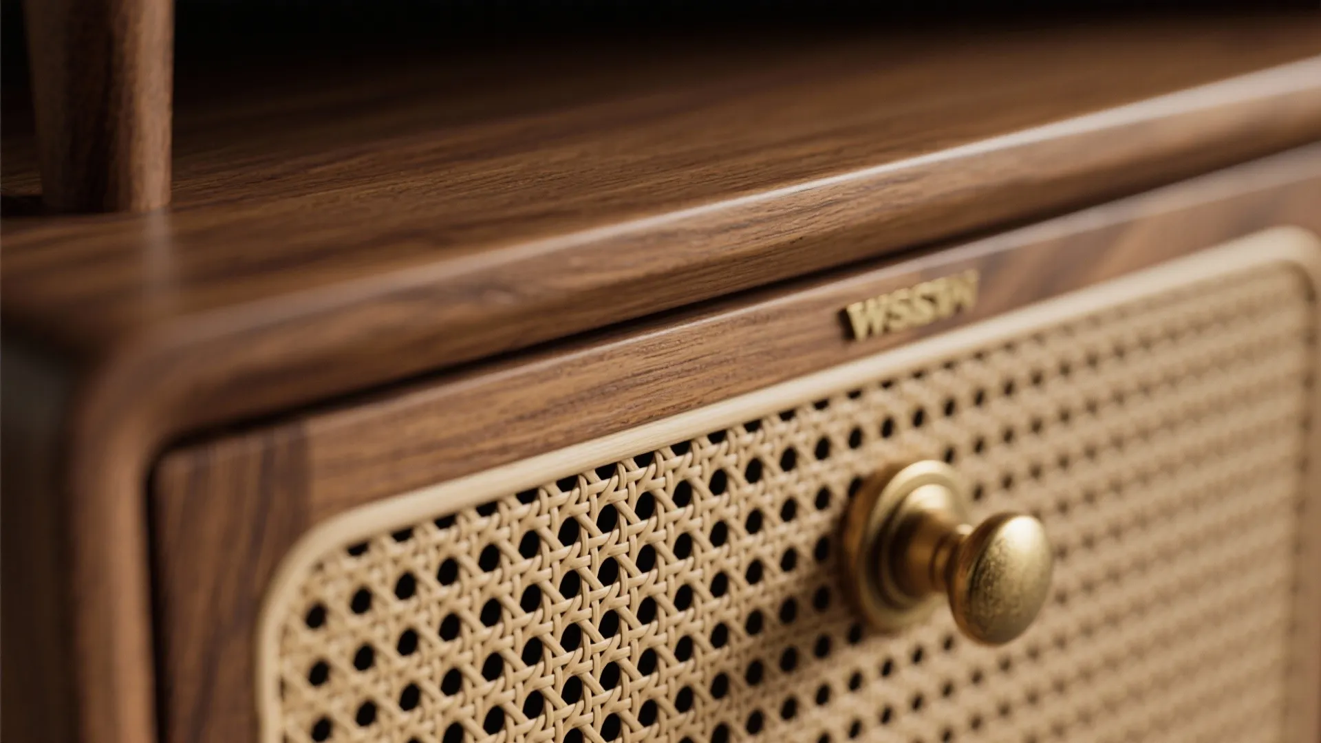 Textured wood and warm metals to balance high-rise minimalism