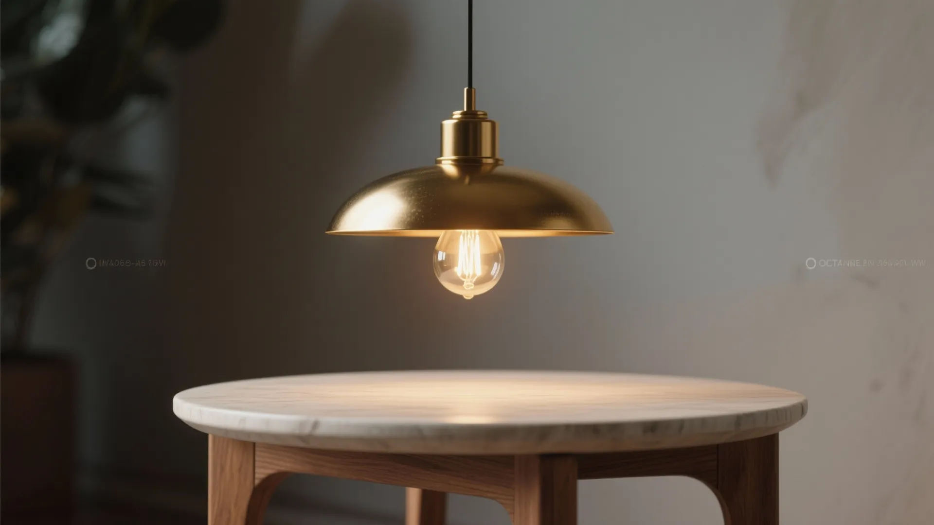 Warm Metallics and Wood Accents to Soften Overhead Light