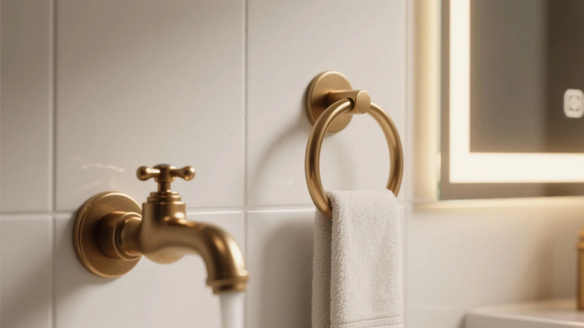 2. Warm Metallic Accents