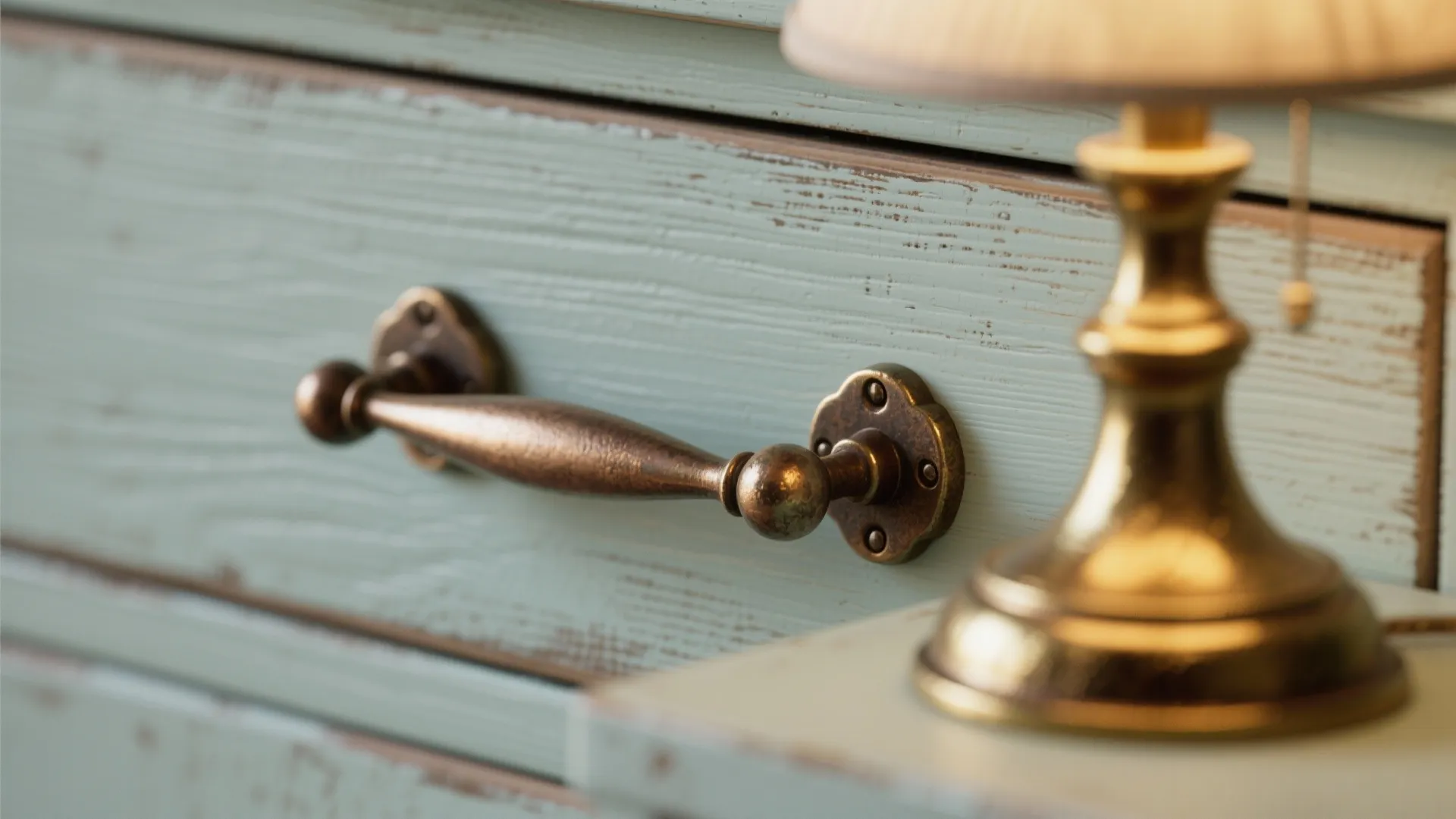 4. Warm metals and gentle patina