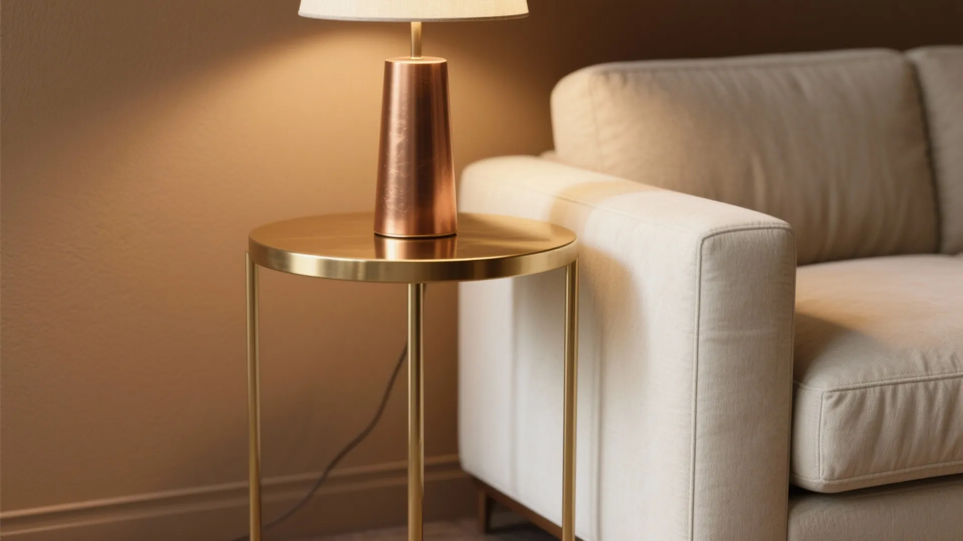 5. Sleek Minimalism with Warm Metals