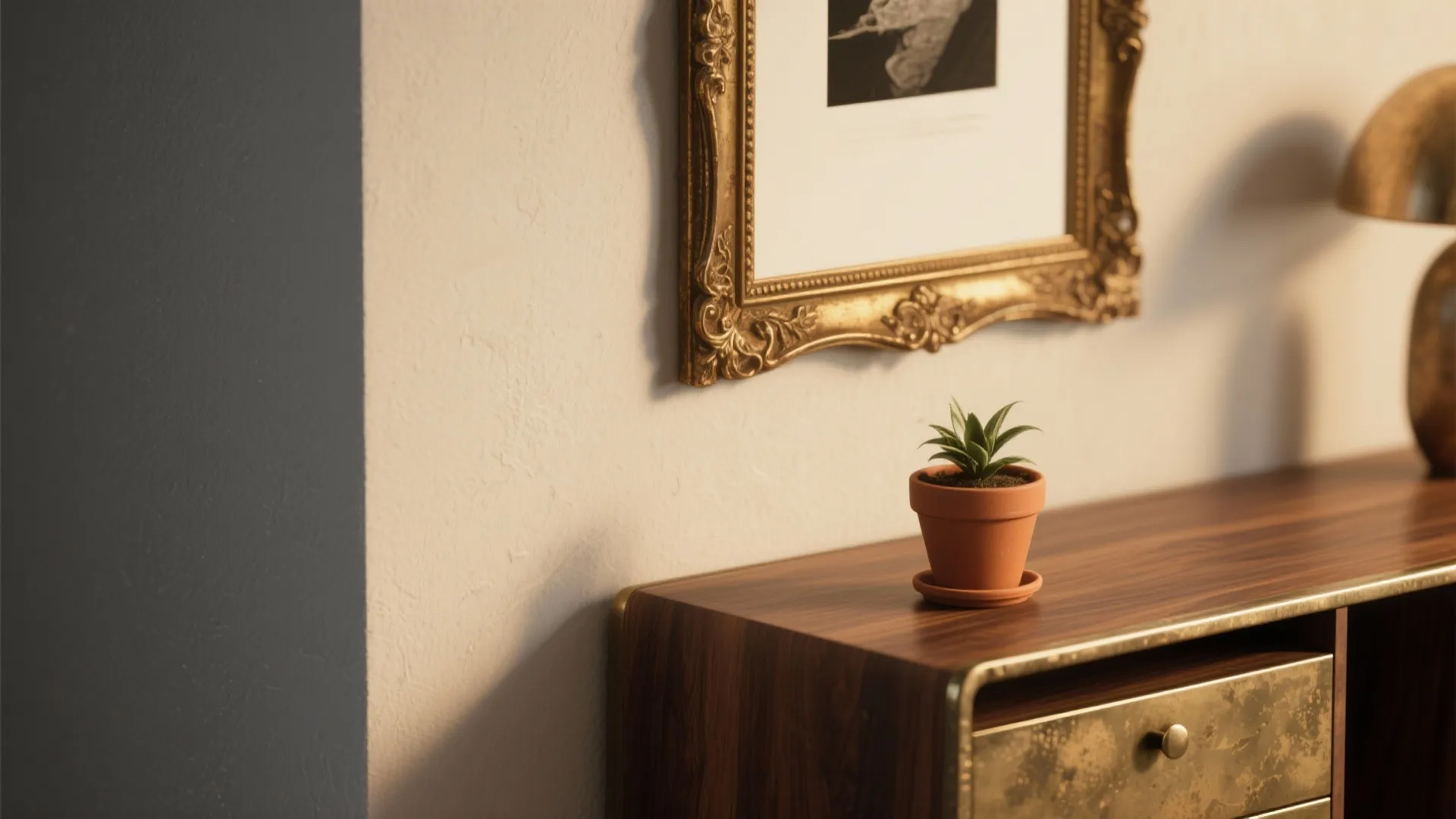 3. Accent with Warm Metals and Wood