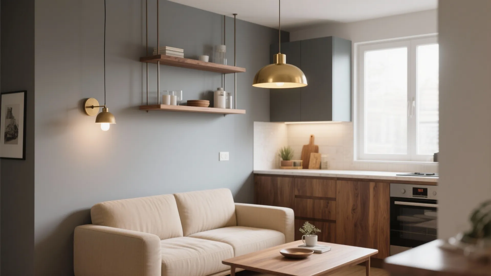 2. Use warm metals and wood tones